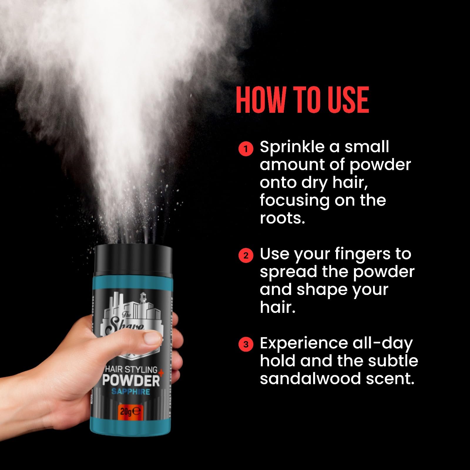 The Shave Factory Ultra Hold Hair Styling Powder Aegean 20g – Strong Hold & Volume 5