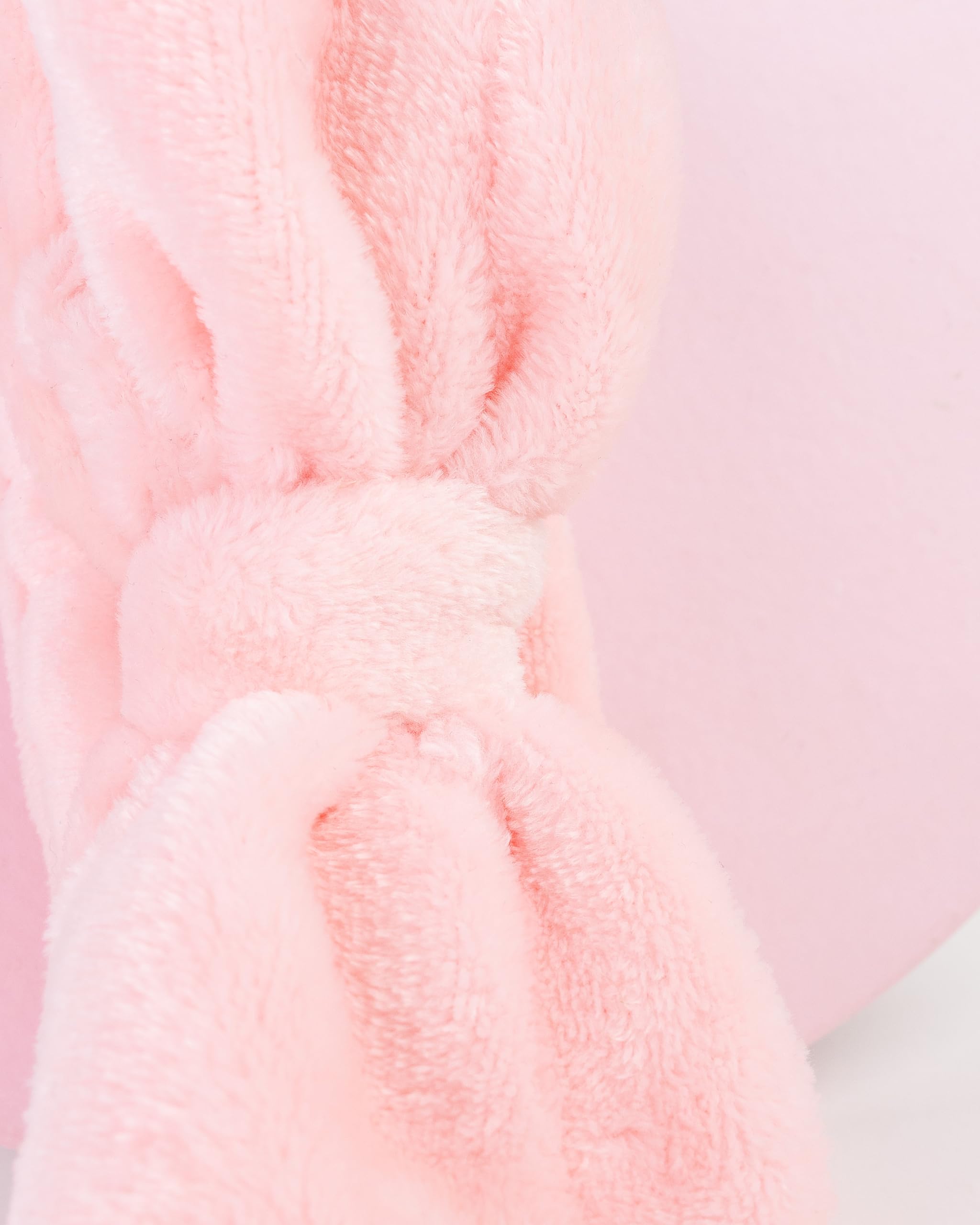 Brushworks Pink Soft Elasticated Makeup Headband with Bow for Skincare 3