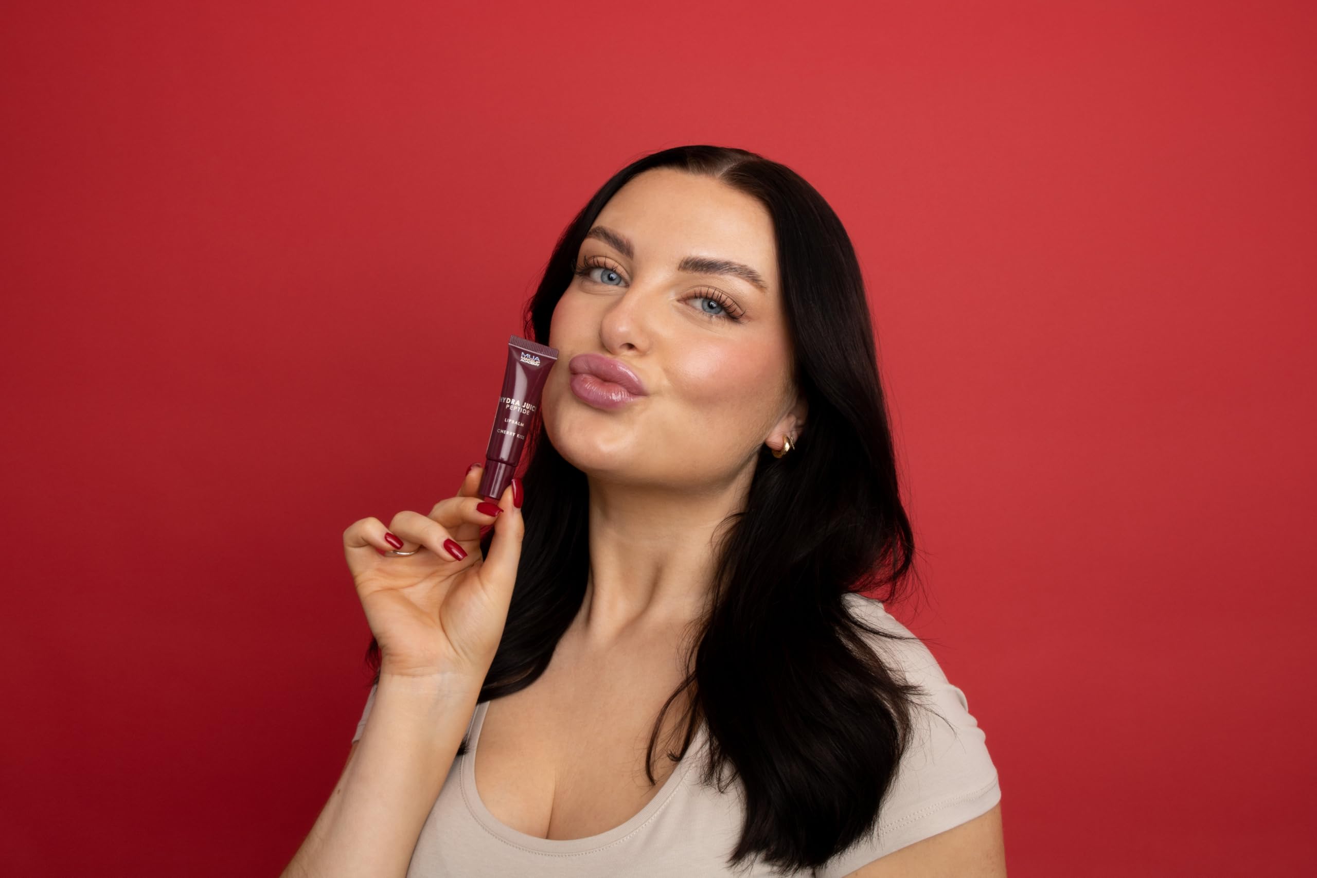 MUA Makeup Academy Hydra Juice Shimmer Peptide Lip Balm, Cherry Kiss, Vegan & Cruelty Free, 10 ml 4