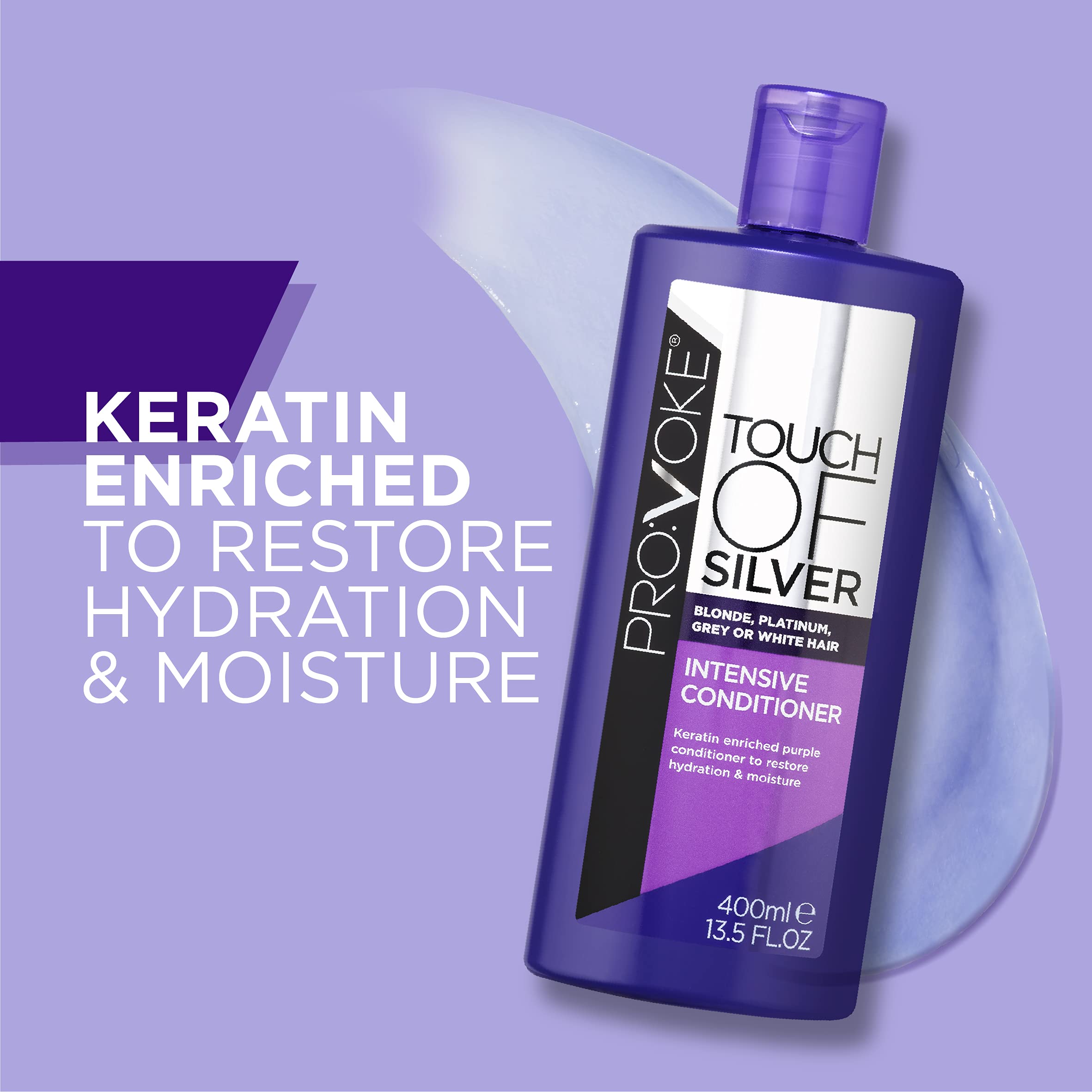 PROVOKE Touch Of Silver Aufhellendes Lila Shampoo &amp; Intensiv-Spülung 3