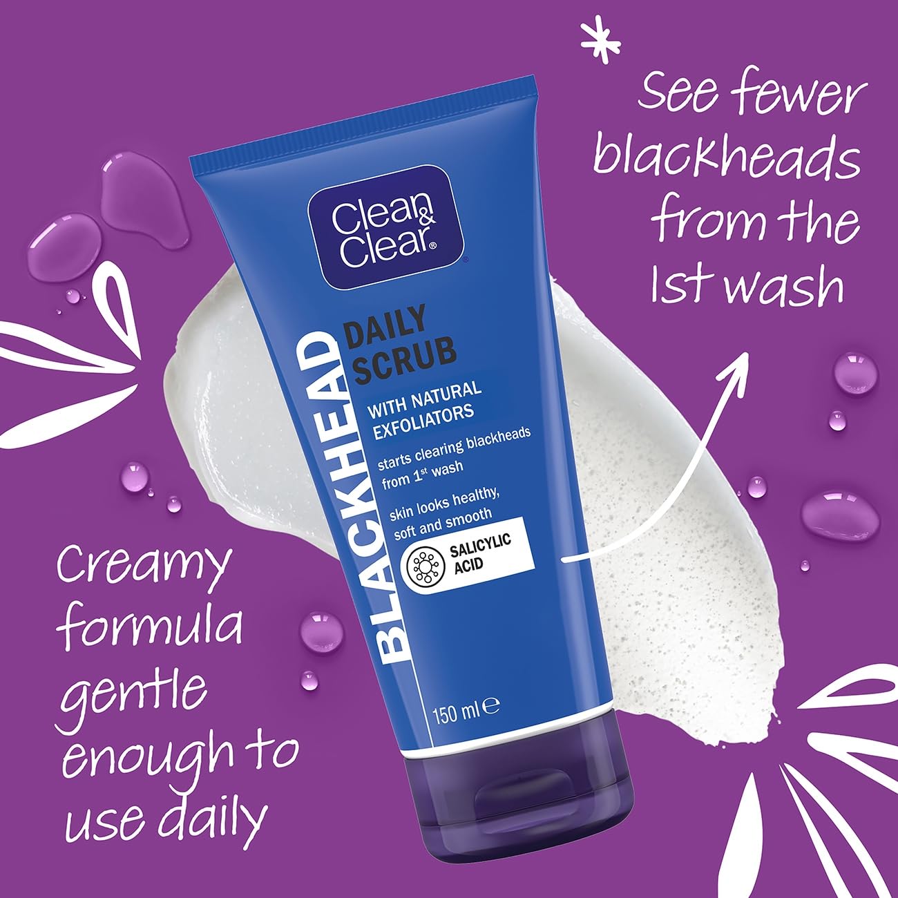 Clean &amp; Clear Mitesser entfernendes tägliches Peeling 150 ml 4
