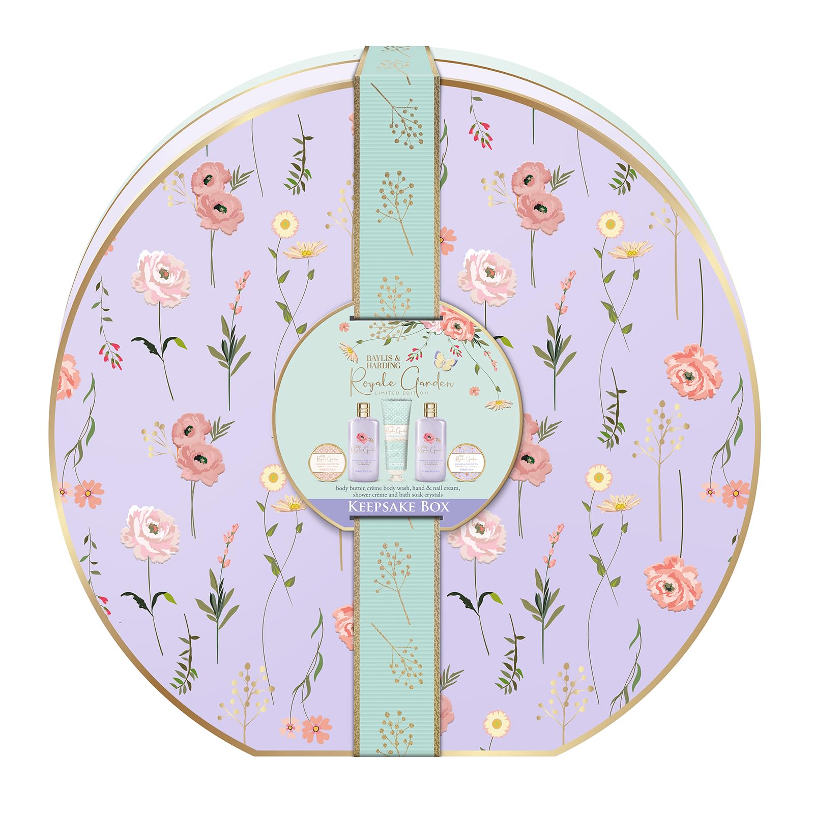 Baylis &amp; Harding Royale Garden Lavendel- und Hagebuttentee-Geschenkset in luxuriöser Hutschachtel (1 Stück) – Vegan 2