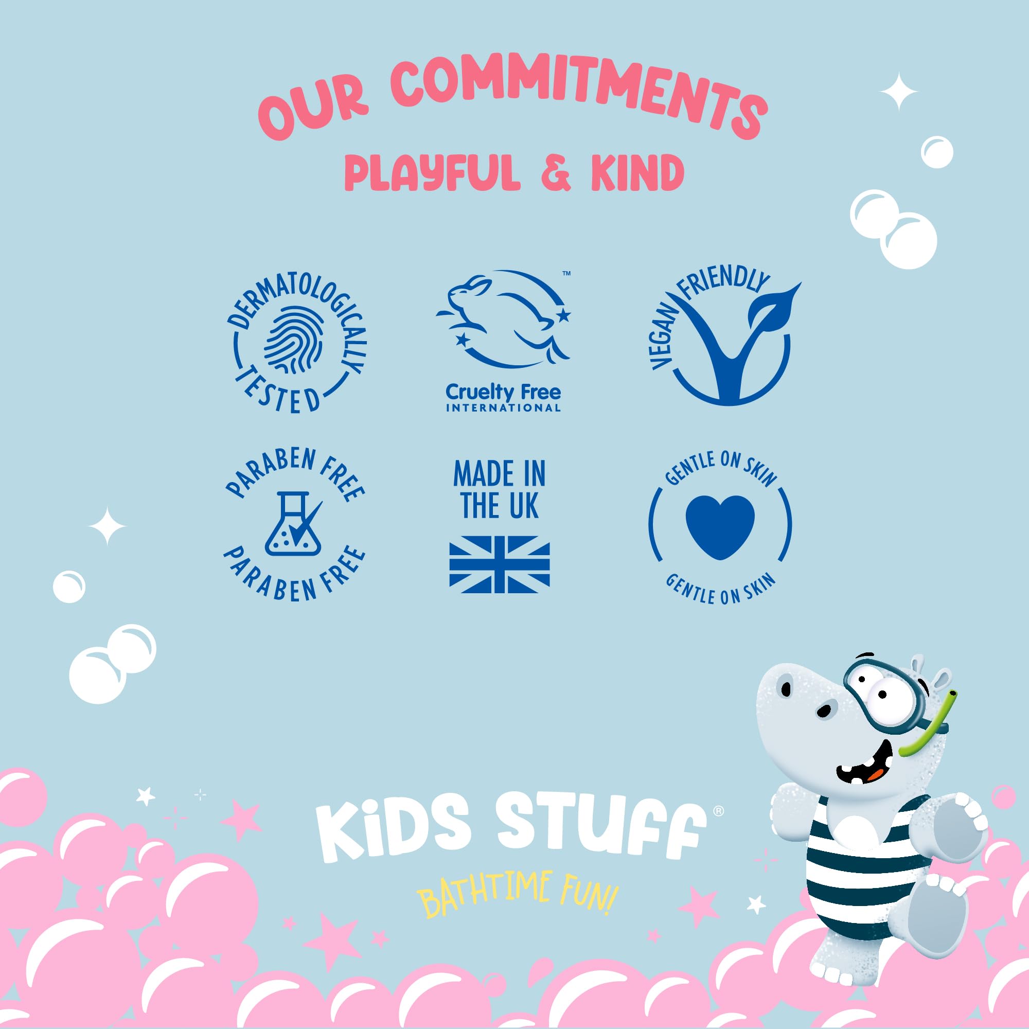 Kids Stuff Pink Sparkling Schaumbad | Kinder-Schaumbad mit Erdbeergeschmack 4