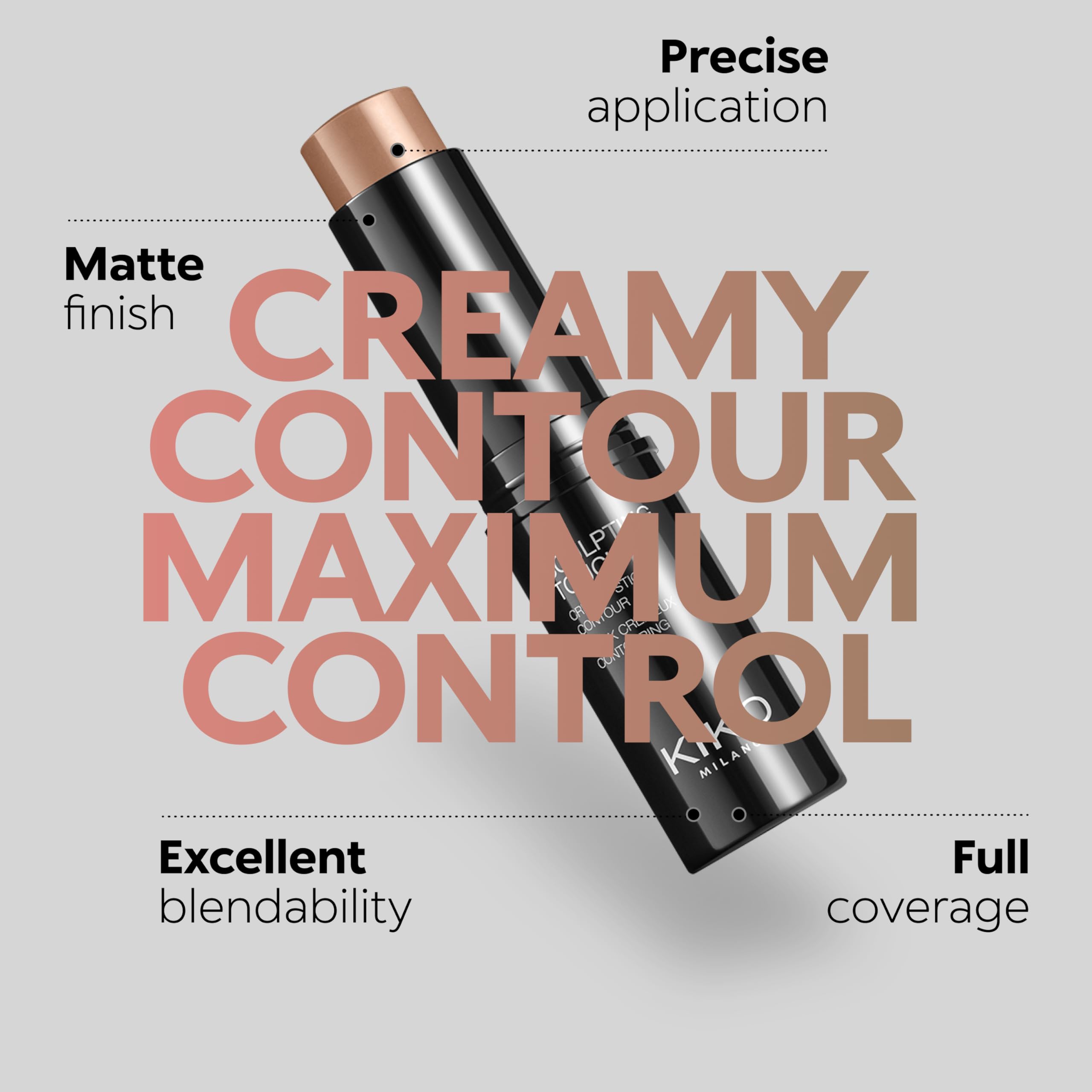 KIKO Milano Sculpting Touch Creamy Stick Contour 201 for Face Sculpting 5