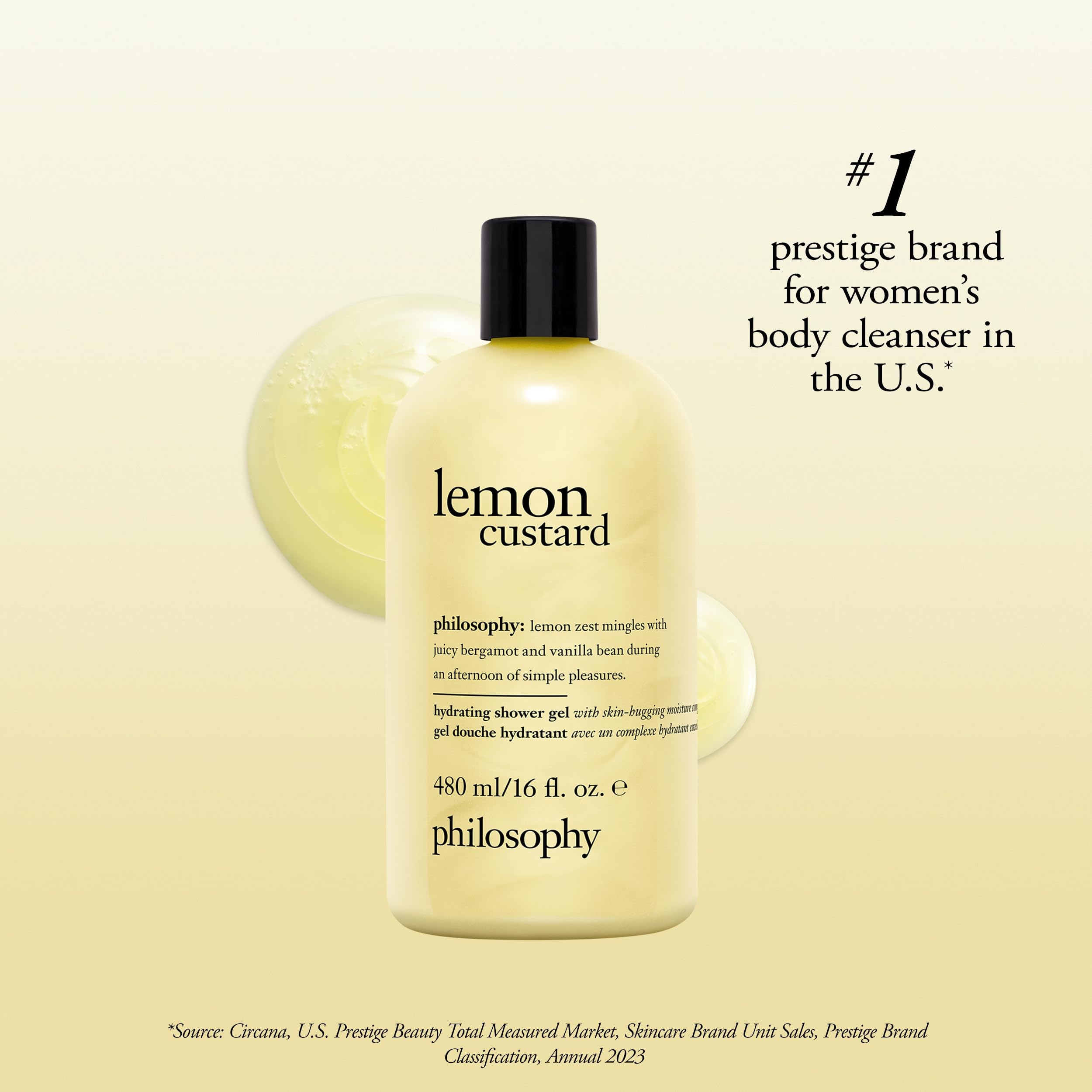 philosophy Lemon Custard Feuchtigkeitsspendendes Duschgel und Schaumbad, 480 ml 4