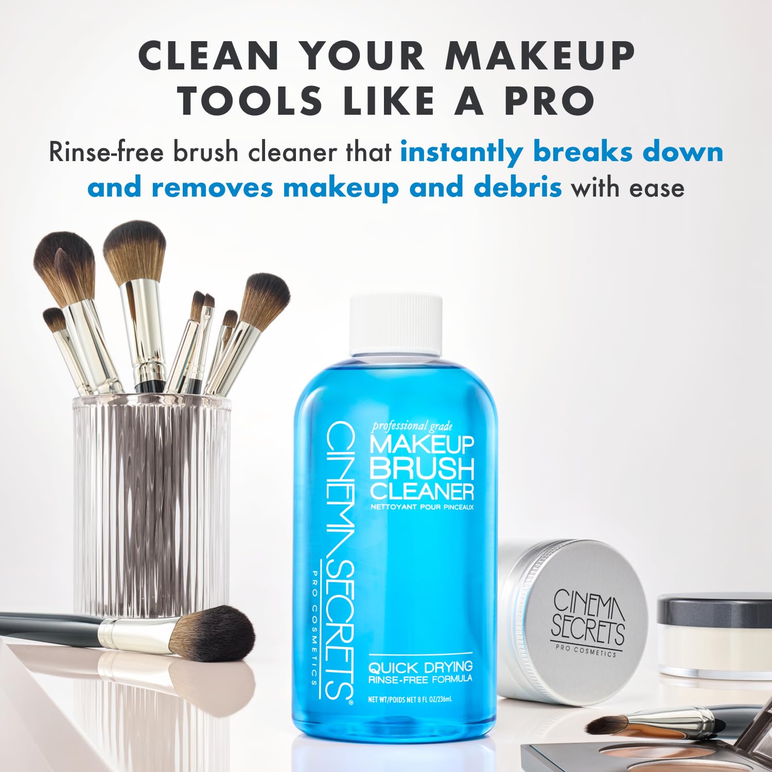 CINEMA SECRETS Professional Makeup Brush Cleanser - Quick Dry Formula