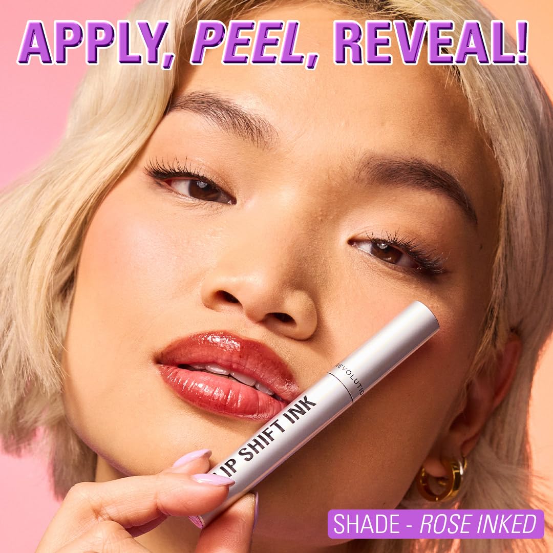 Revolution Lip Shift Peel Off Lip Liner Stain - Long-Lasting Matte Finish, Bitten Cherry, Vegan & Cruelty-Free 4