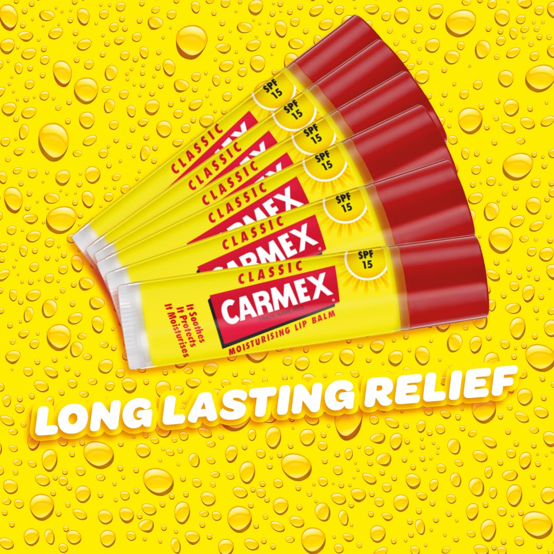 Carmex Classic Lip Balm Stick Set with SPF 15 Sun Protection - 6 Pack 5