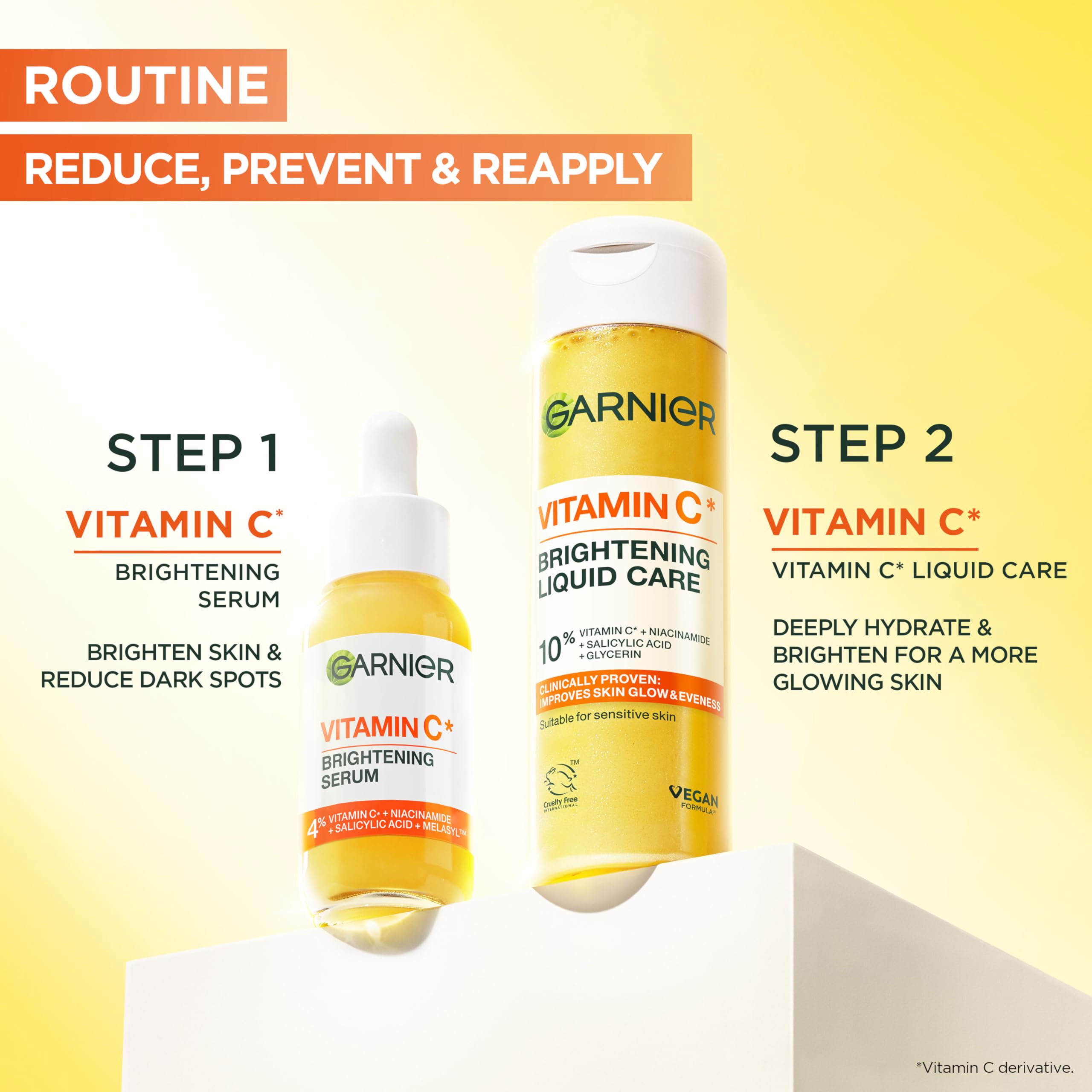 Garnier Vitamin C Brightening Liquid Care with 10% Glycerin, Niacinamide & Salicylic Acid, 120ML 7