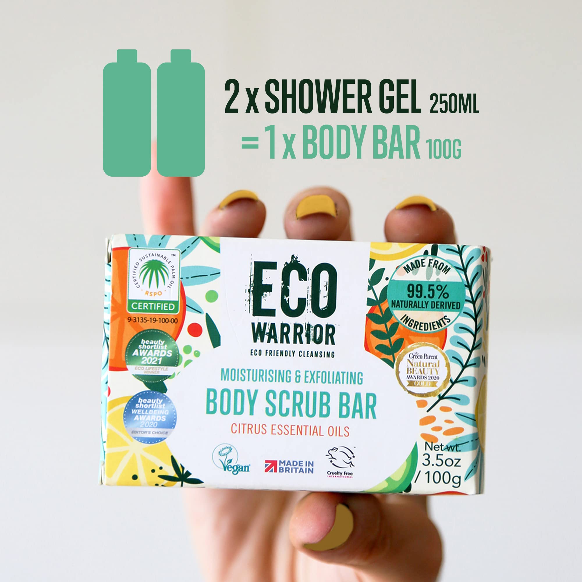 Eco Warrior Körperpeeling-Seife | Umweltfreundliche, natürliche Körperpeeling-Seife 3