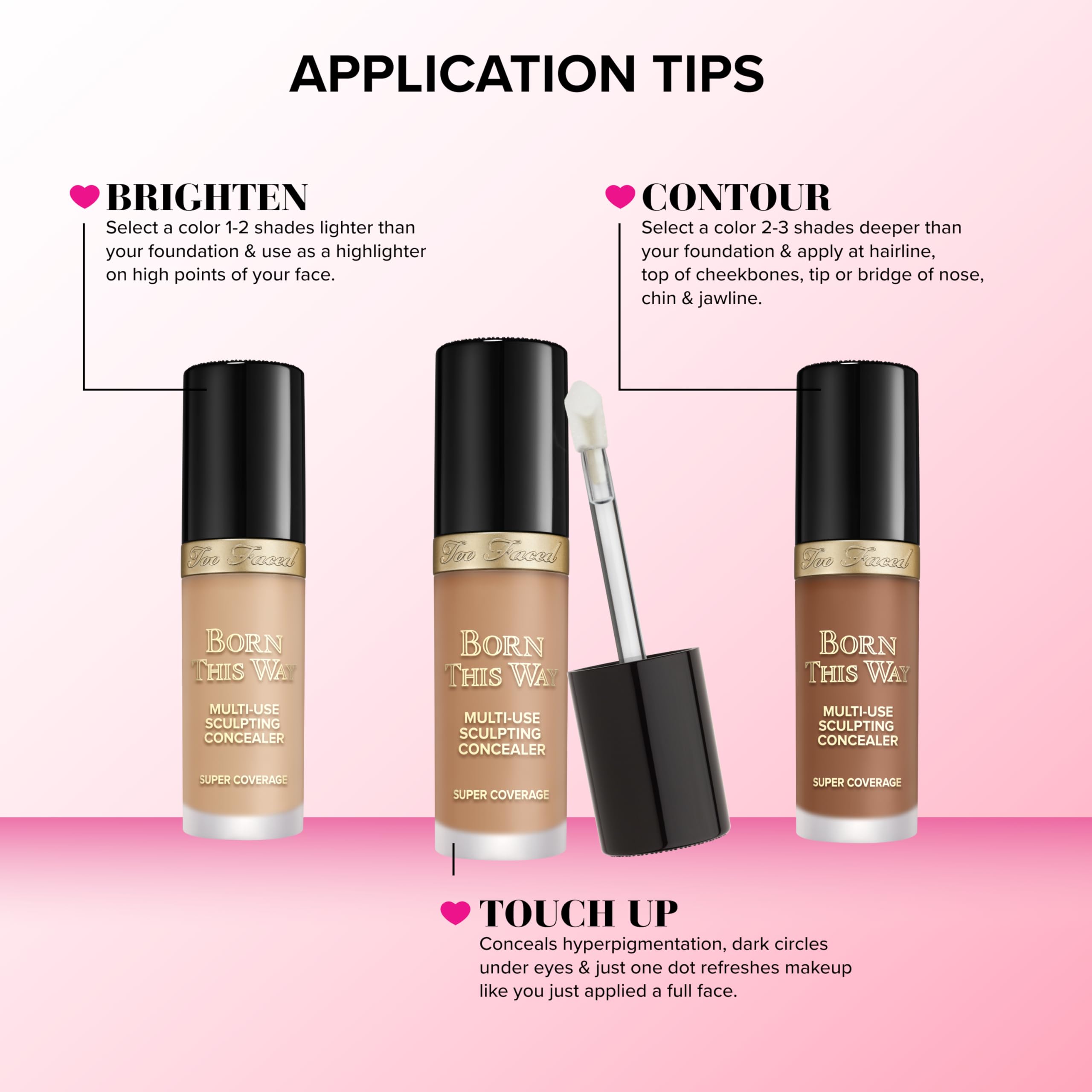 Too Faced Born This Way Super Coverage Multi-Use Concealer | Volle Deckkraft, ölfrei, langanhaltend + feuchtigkeitsspendend 5