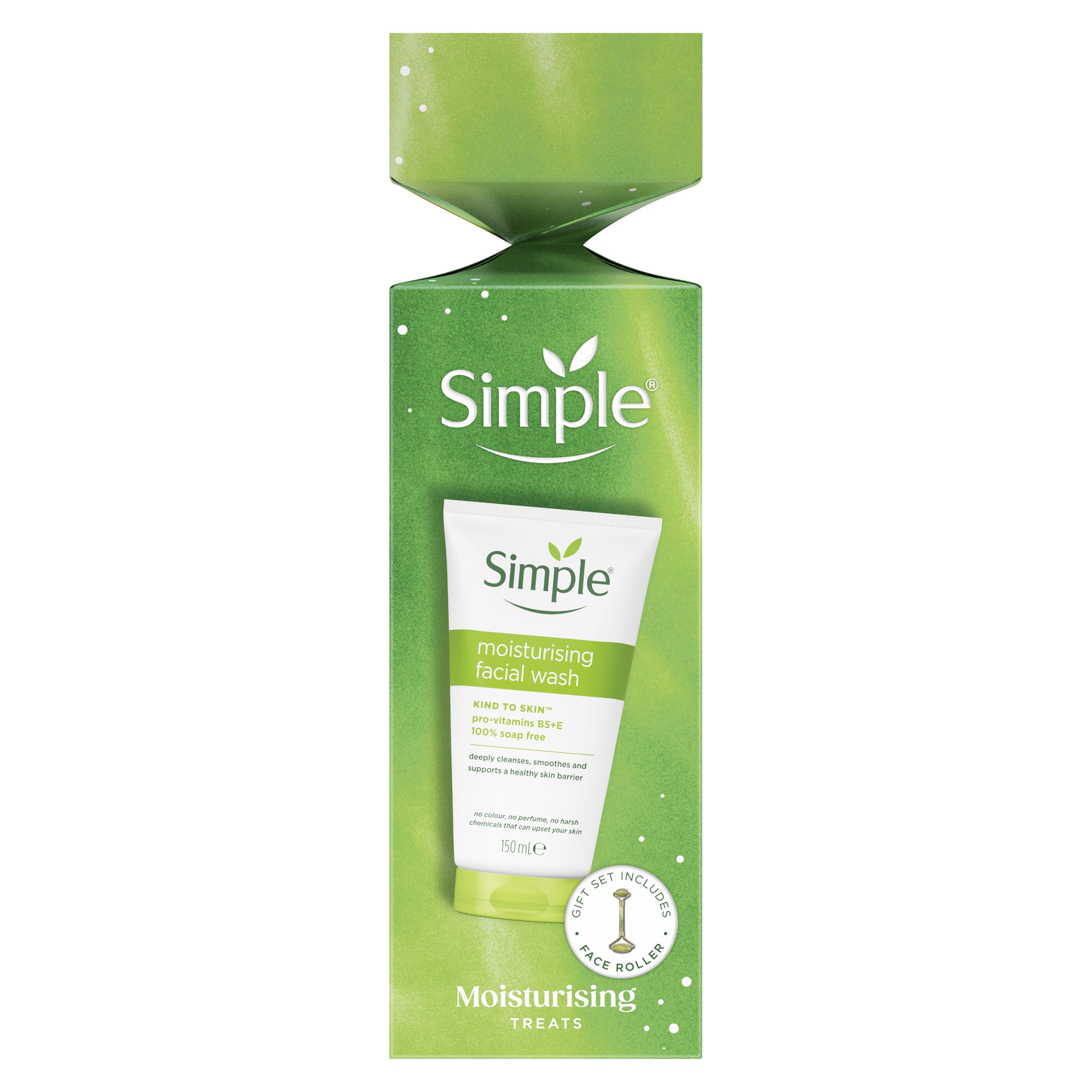 Simple Moisturising Treats Gift Set with Facial Wash and Jade Face Roller