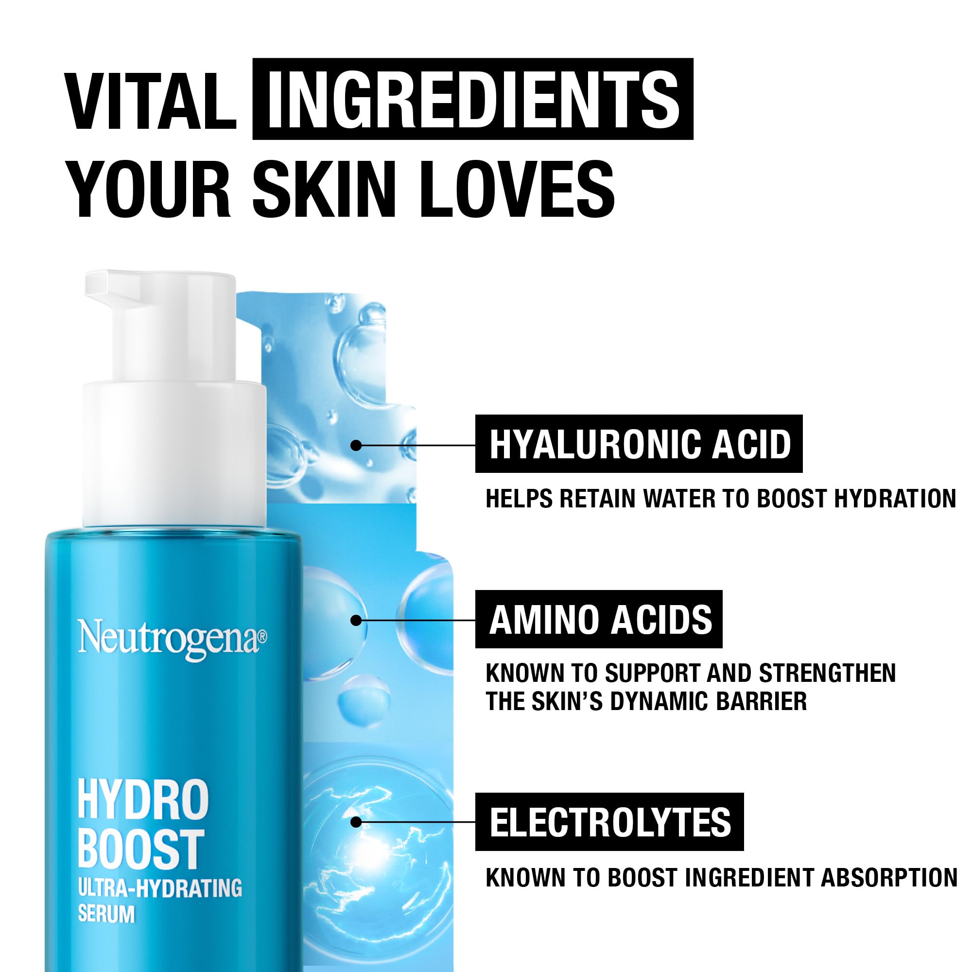 Neutrogena Hydro Boost Ultra-Hydrating Serum (1x 30ml), parfümfrei 5