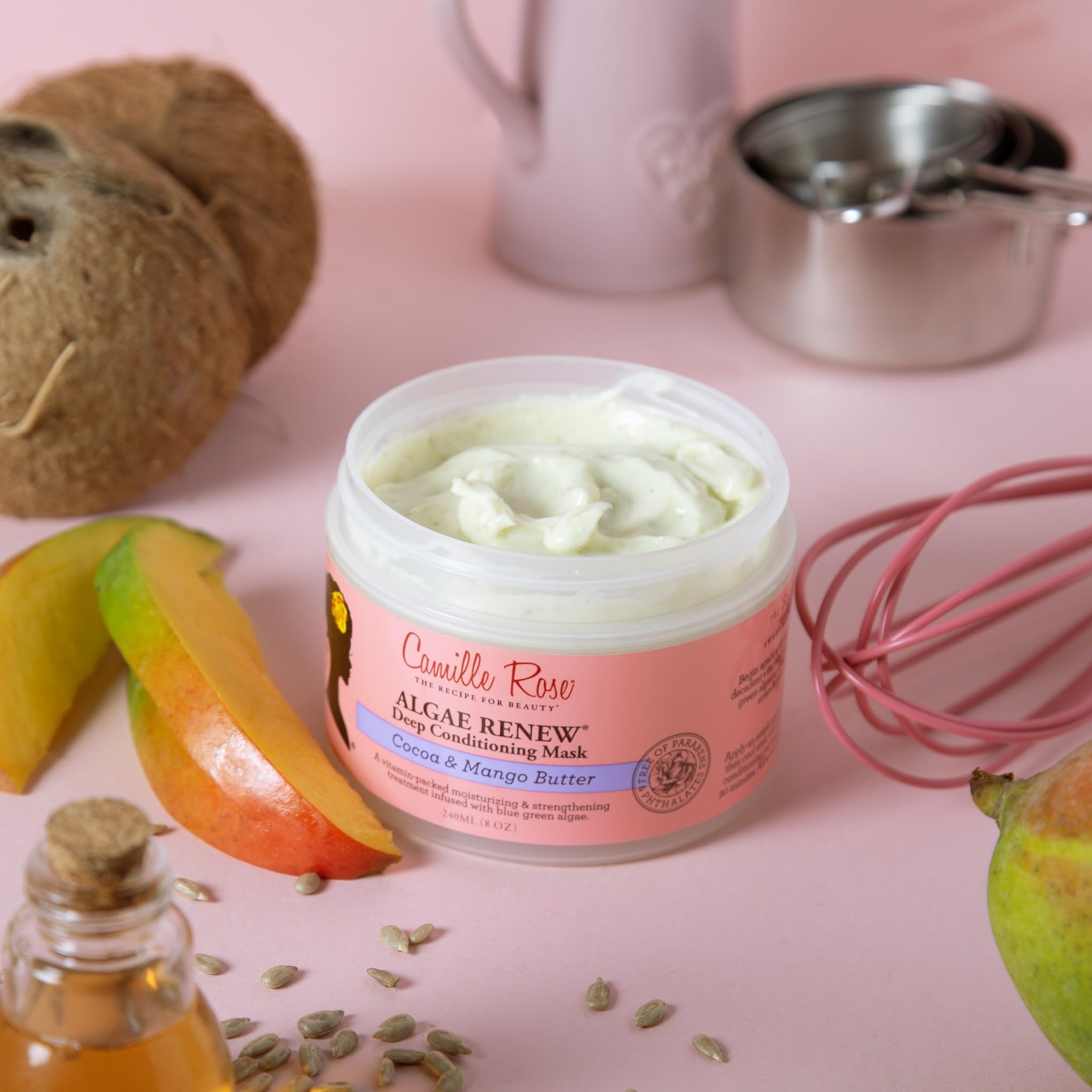 Camille Rose Algae Renew Deep Conditioning Wash Out Hair Mask with Mango Butter 4