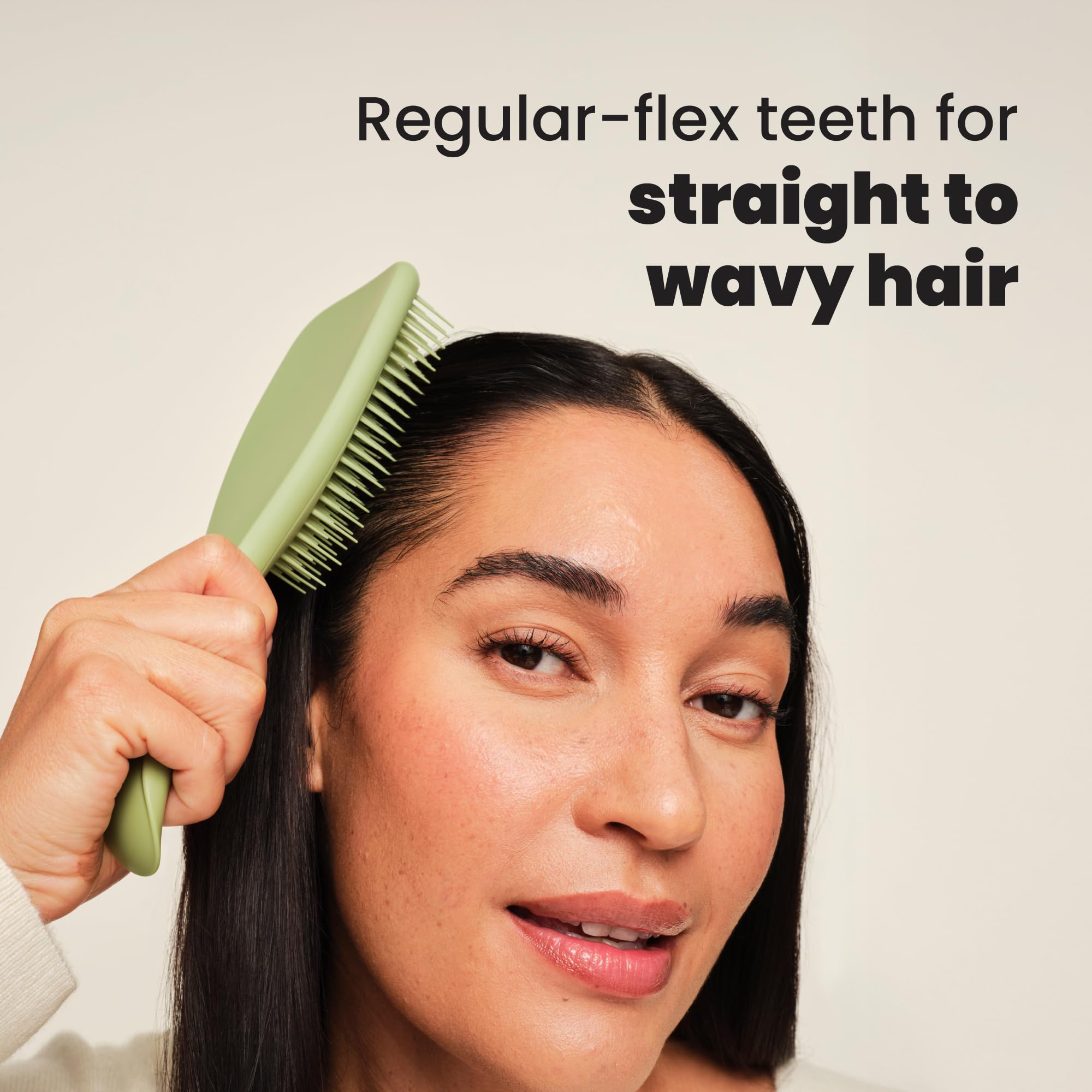 Tangle Teezer Ultimate Detangler Hairbrush - Wet/Dry Detangling for All Hair Types, Olive Green Matte 3