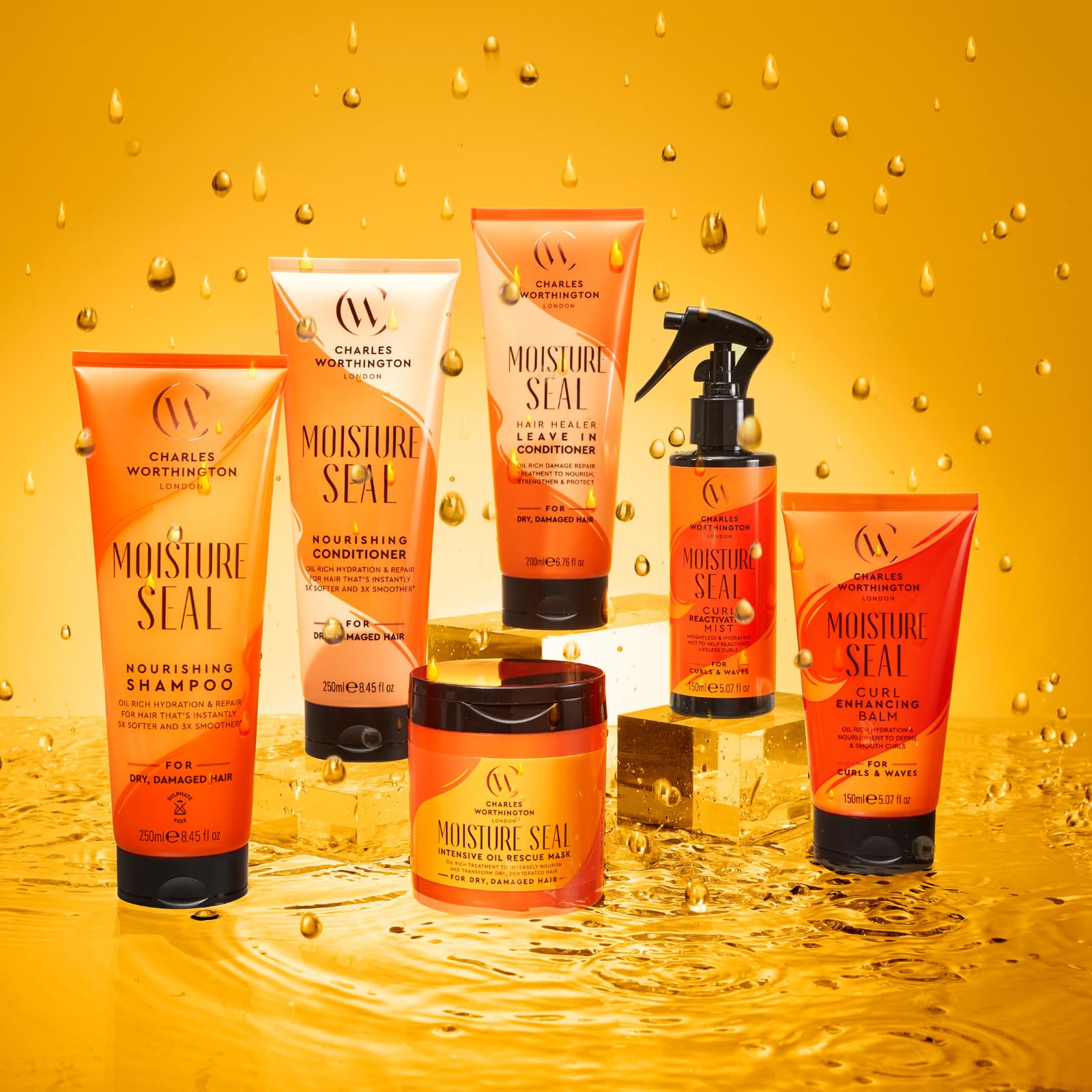 Charles Worthington Moisture Seal Leave-In Conditioner für trockenes und krauses Haar, 200 ml – Pflege ohne Ausspülen für geschmeidigeres Haar 5