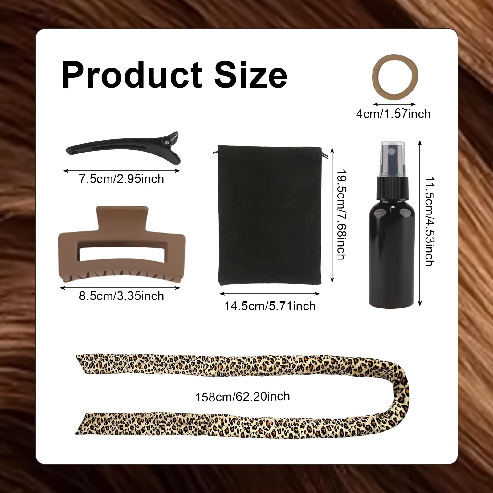 Lafefe 8 PCS Heatless Curlers Headband Set for Effortless Salon-Level Waves