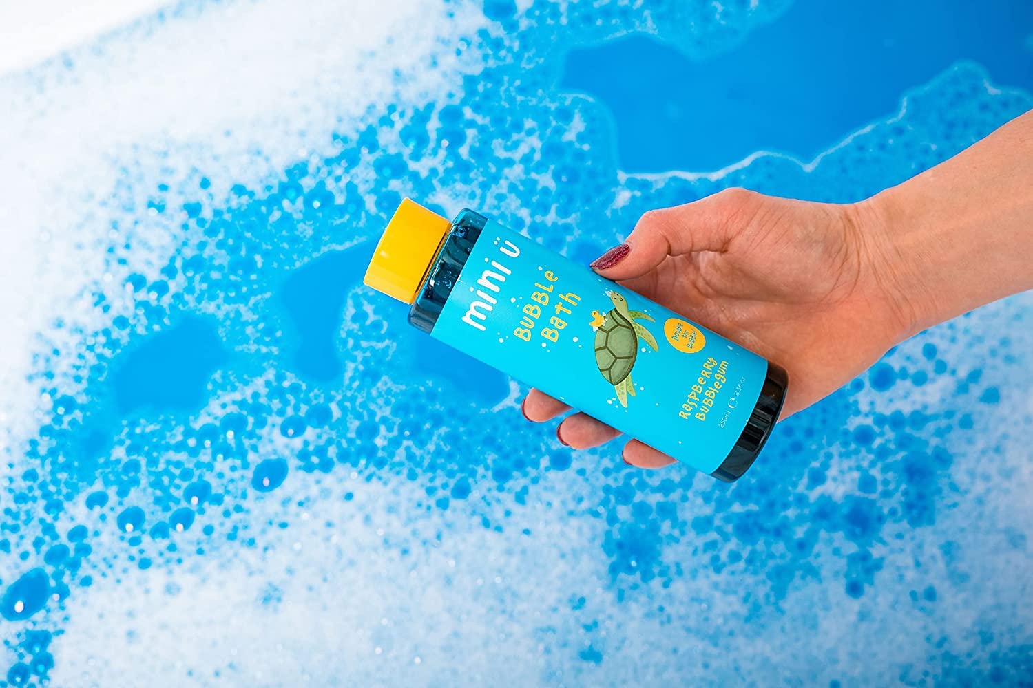 Mini U Raspberry Bubblegum Bubble Bath Blue - UK Made, Naturally Derived, Vegan & Cruelty Free 3