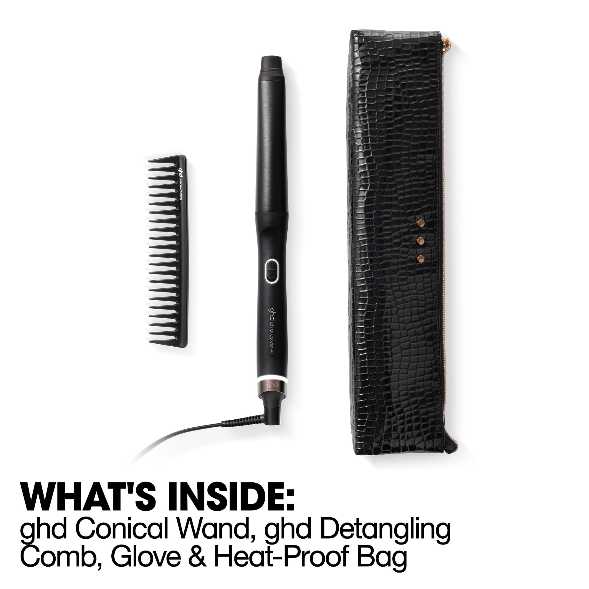 ghd Chronos Curve Conical Wand Festive Gift Set - Hair Curler with Paddle 5