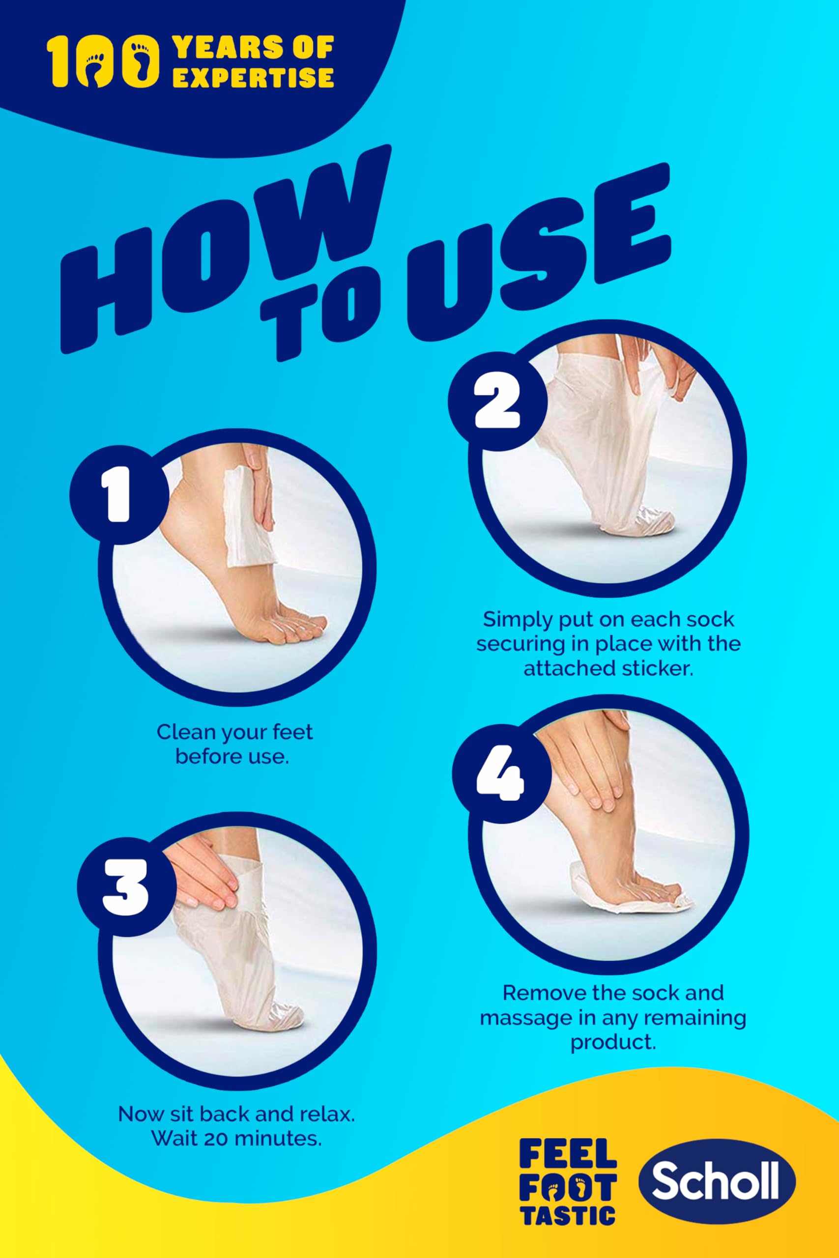 Dr. Scholl's ExpertCare PediMask for Soft Feet - Deep Moisturising Foot Mask with Honey 8