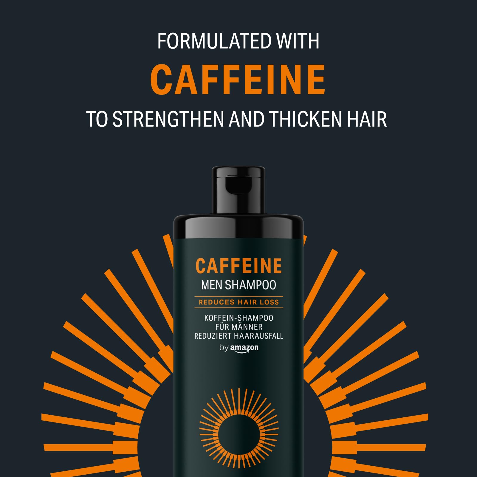 Amazon Men's Caffeine Shampoo, 2 x 400 ml 3