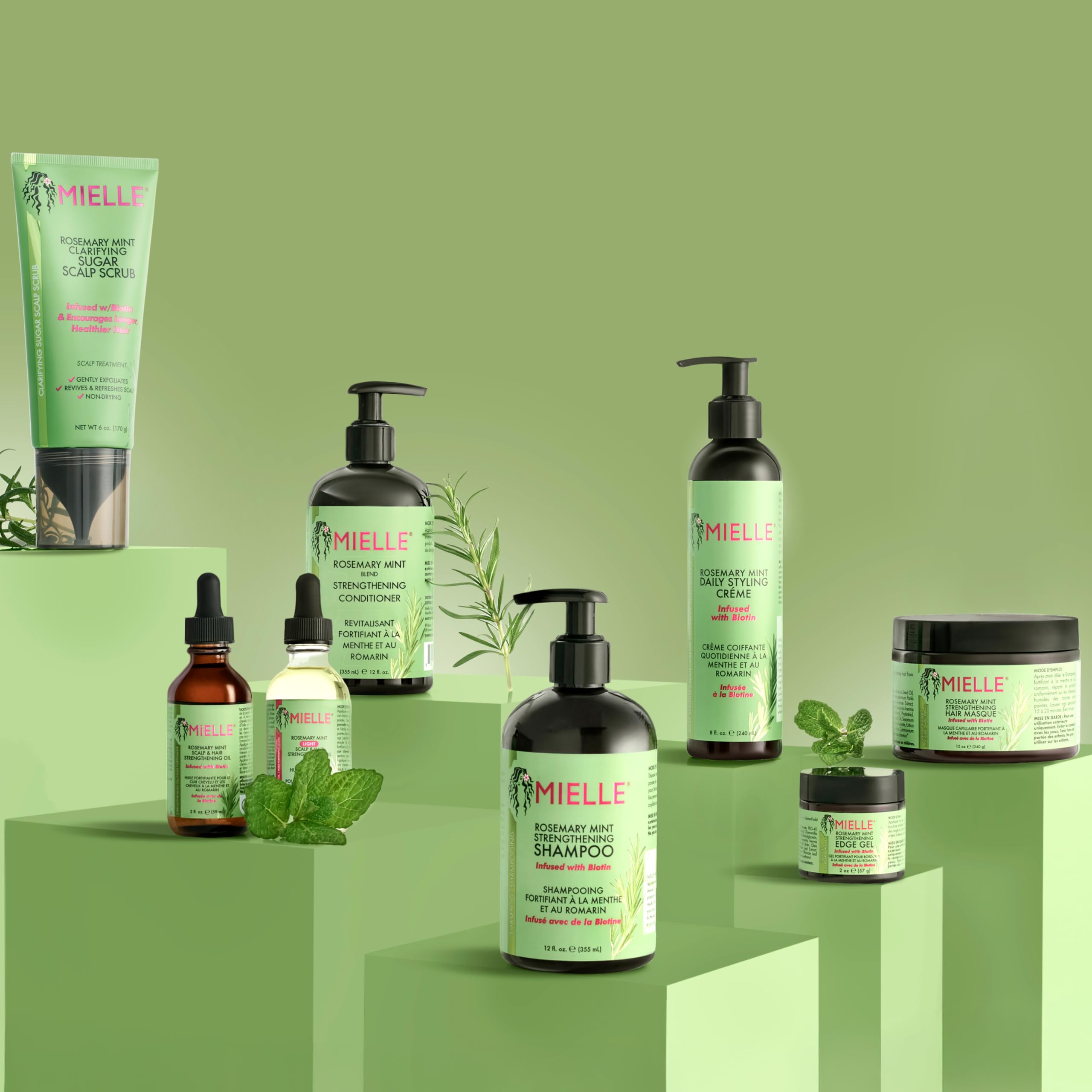 Mielle Rosemary Mint Strengthening Leave-In Conditioner with Biotin for Curly Hair 6