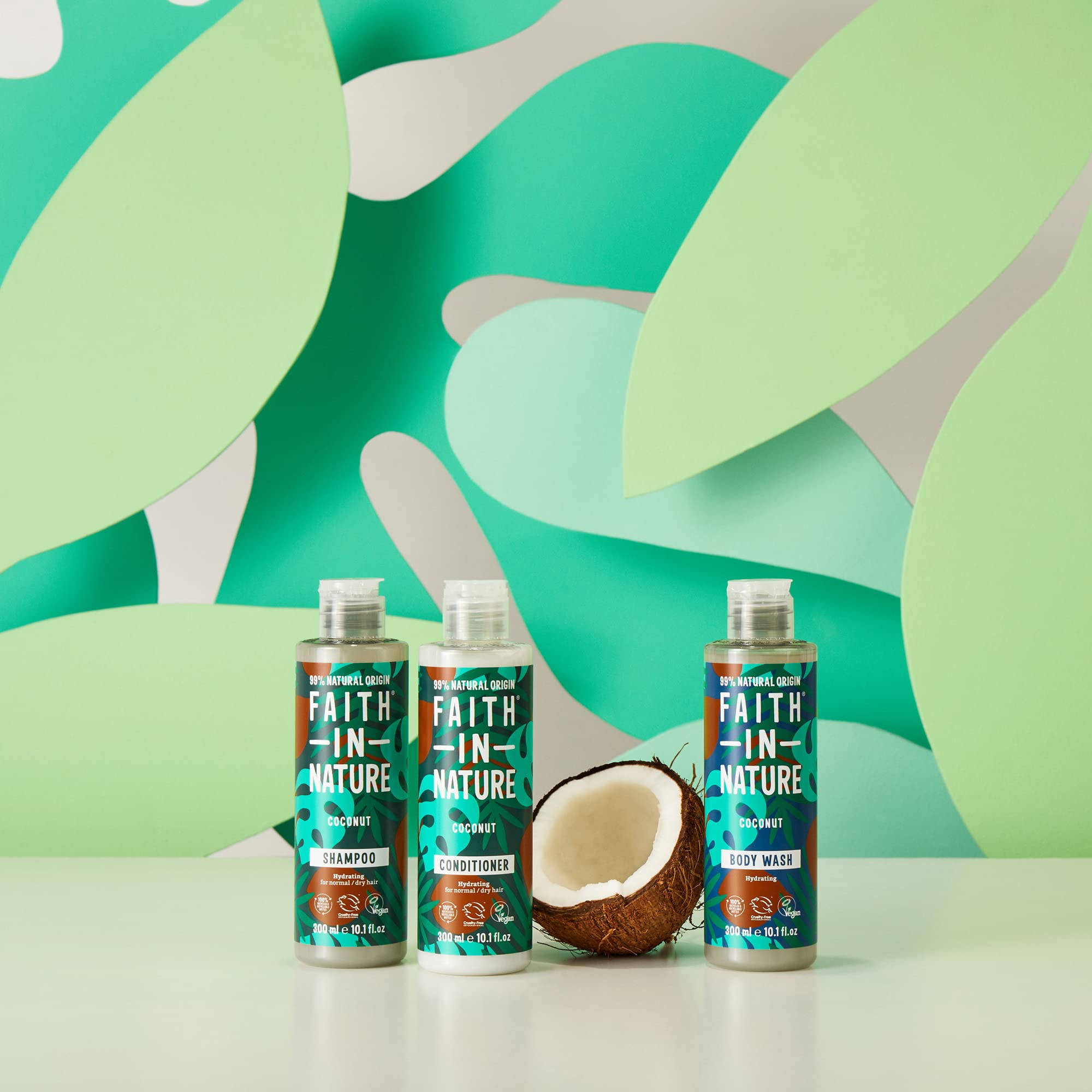 Faith In Nature 300 ml Natürlicher Kokosnuss-Conditioner, feuchtigkeitsspendend, vegan und tierversuchsfrei, ohne SLS oder Parabene, für normales bis trockenes Haar 7