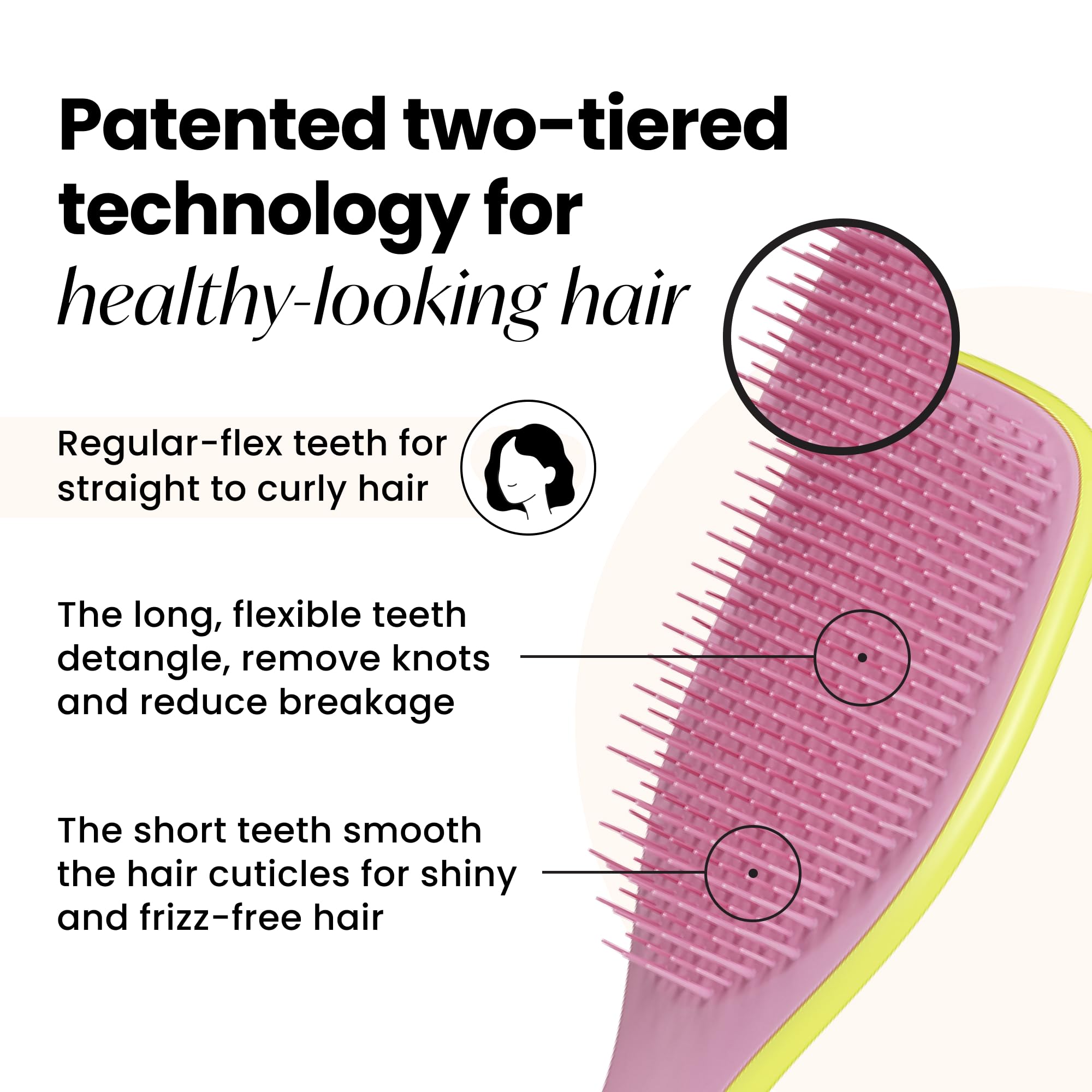 Tangle Teezer Ultimate Detangler Hairbrush for Wet & Dry Hair Minimising Breakage