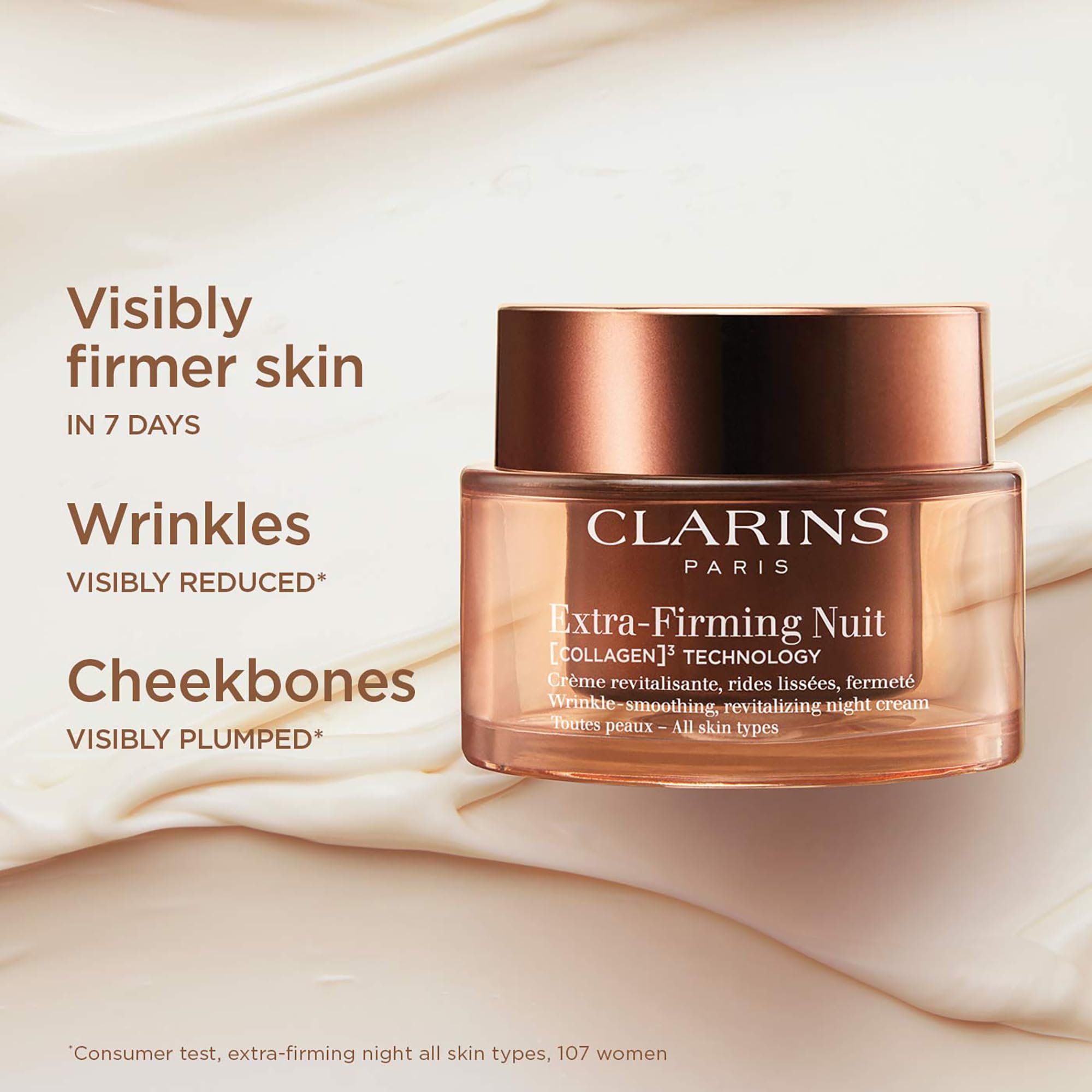 CLARINS Extra-Firming Night Cream for All Skin Types | Anti-Ageing Moisturizer 3