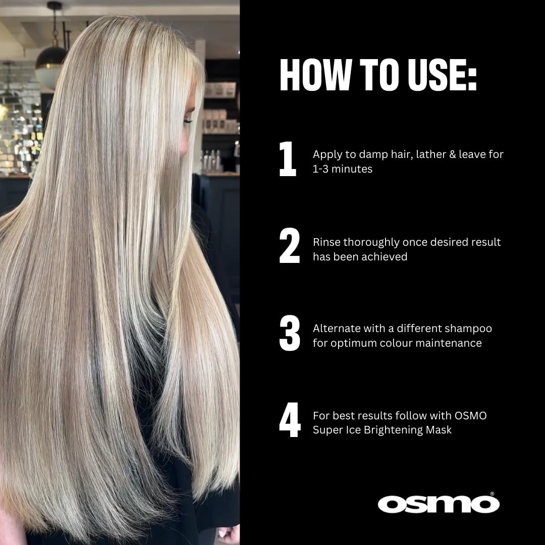 OSMO Super Ice Shampoo with Black Pigment for Brightening Blonde Hair 7