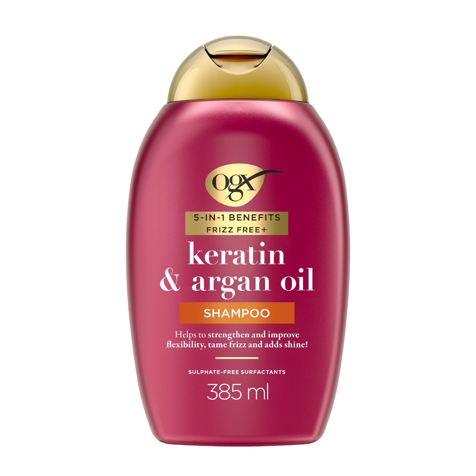 OGX 5-in-1 Benefits Frizz Free Shampoo with Keratin, Argan Oil & Ceramide