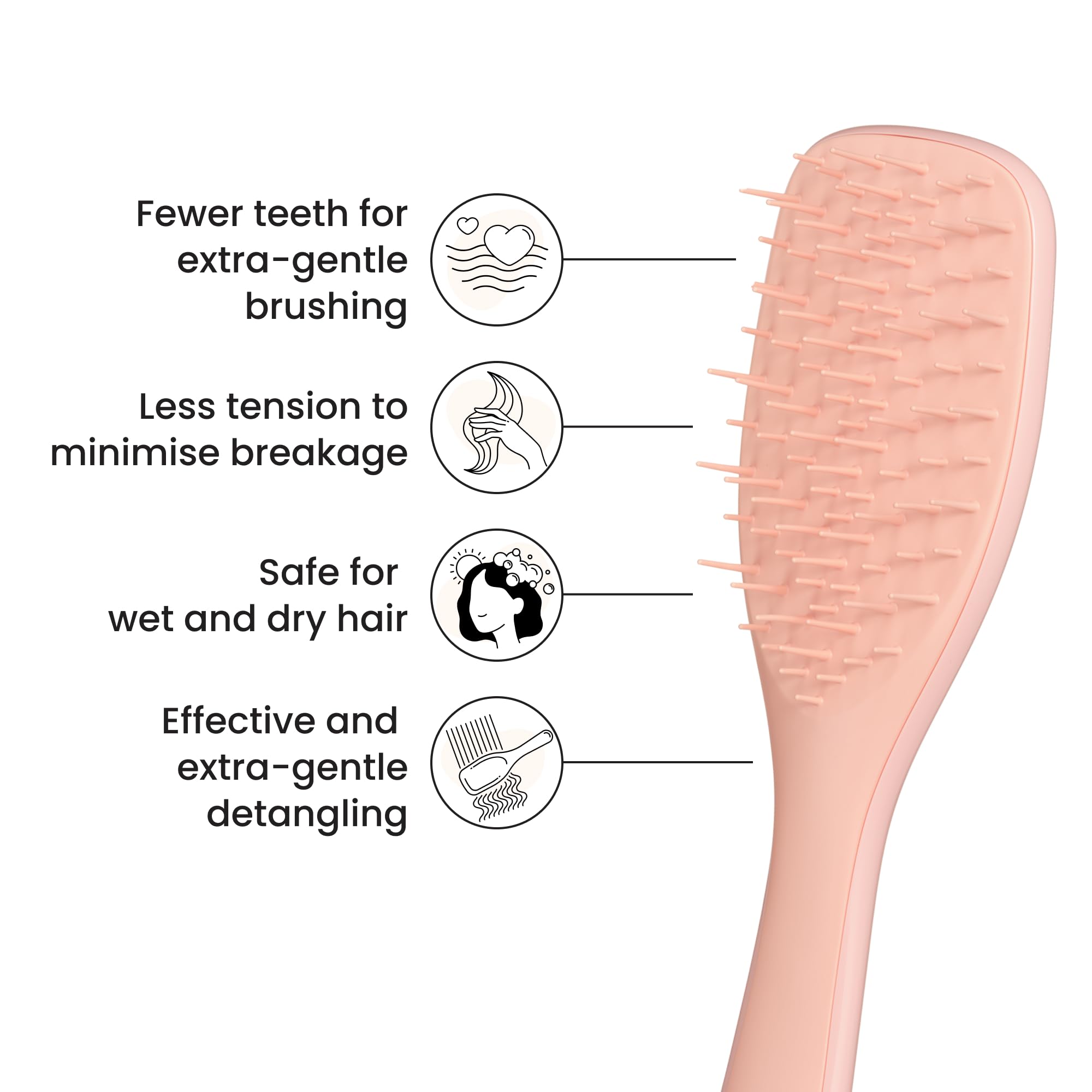 Tangle Teezer Extra Gentle Ultimate Detangler Hairbrush for Wet & Dry Hair - Saffron 4