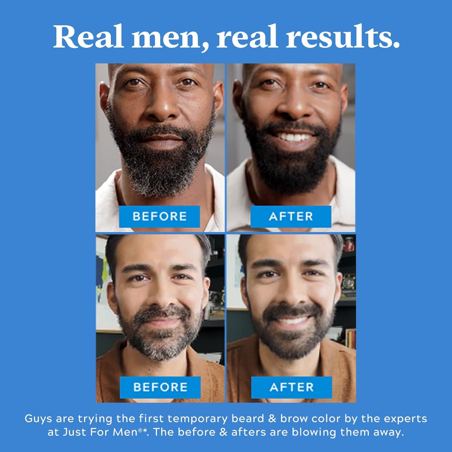 Just For Men 1-Tages-Bart- und Augenbrauenfarbpinsel, für sofortige Grauabdeckung in nur einem Schritt 5
