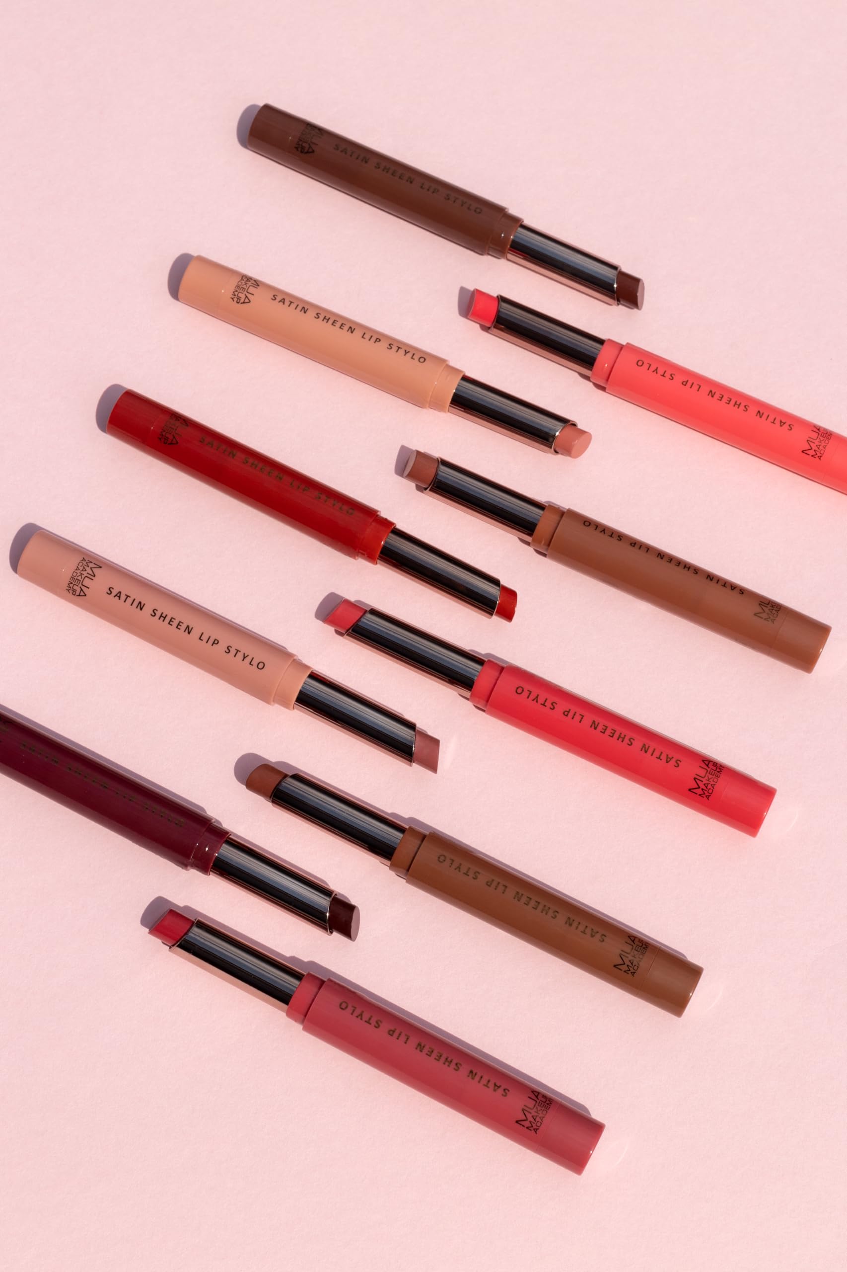 MUA Makeup Academy Satin Sheen Lip Stylo Lipstick in Heroic - Vegan & Cruelty Free 6