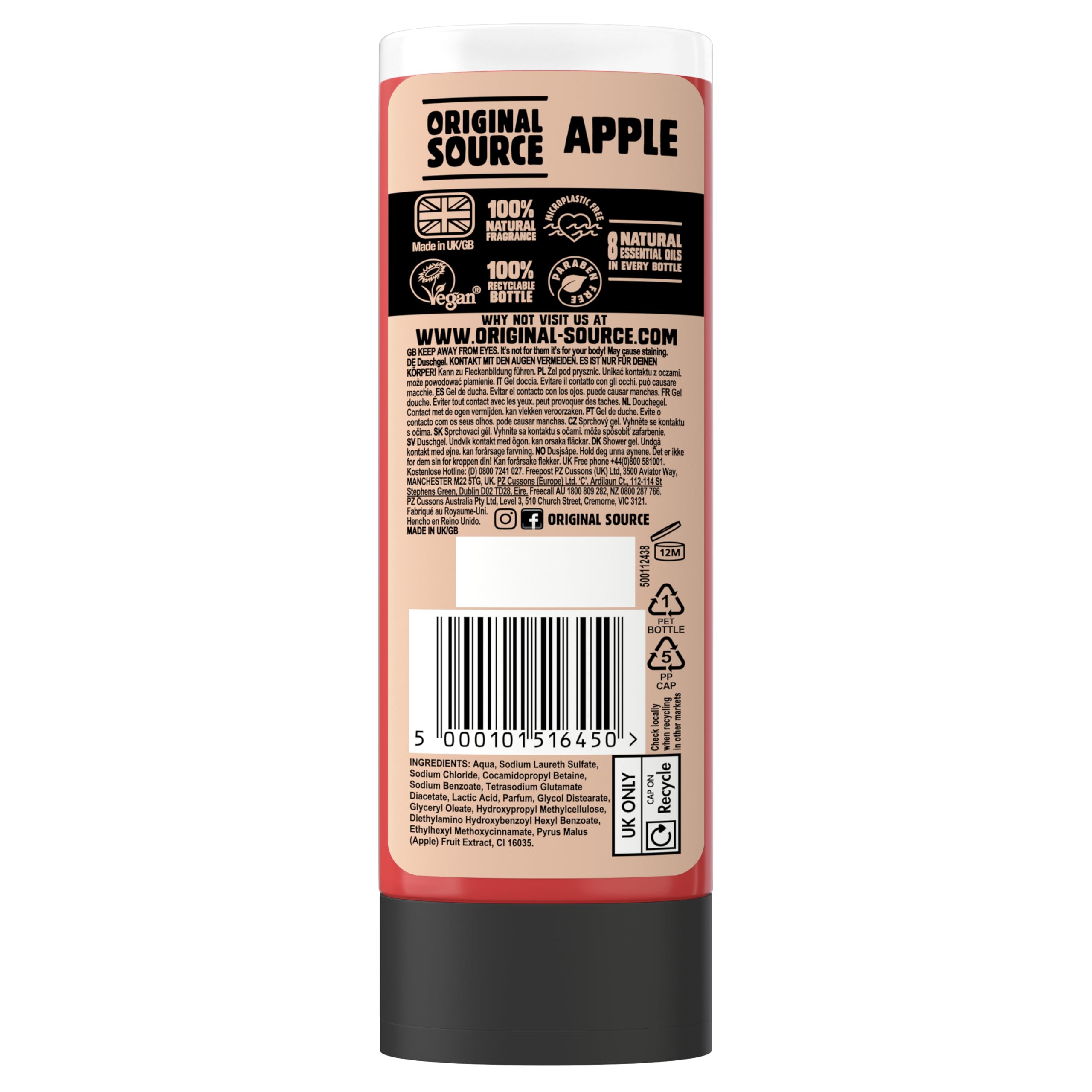 Original Source Crisp Apple Duschgel Multipack (6 x 250 ml) – Vegan, Parabenfrei 4