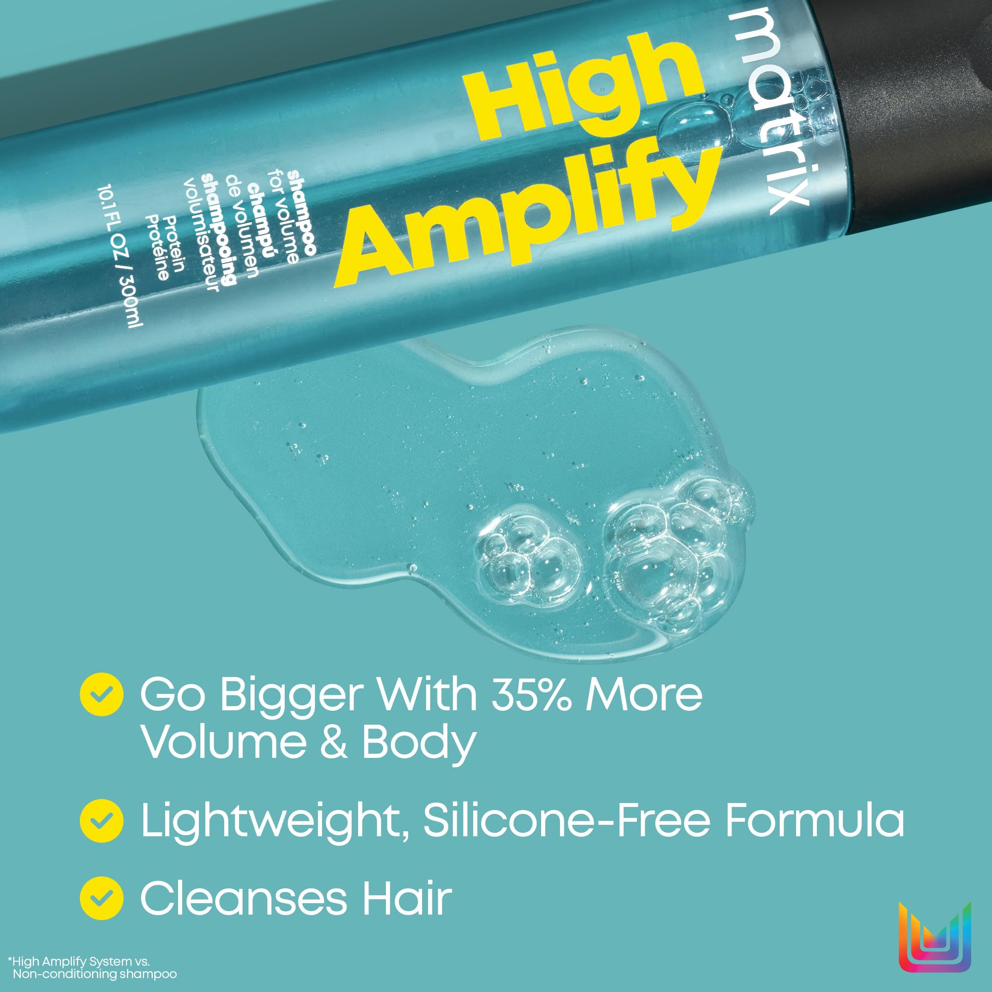 Matrix | High Amplify | Volumen-Shampoo für feines, plattes Haar – für maximales Volumen 3