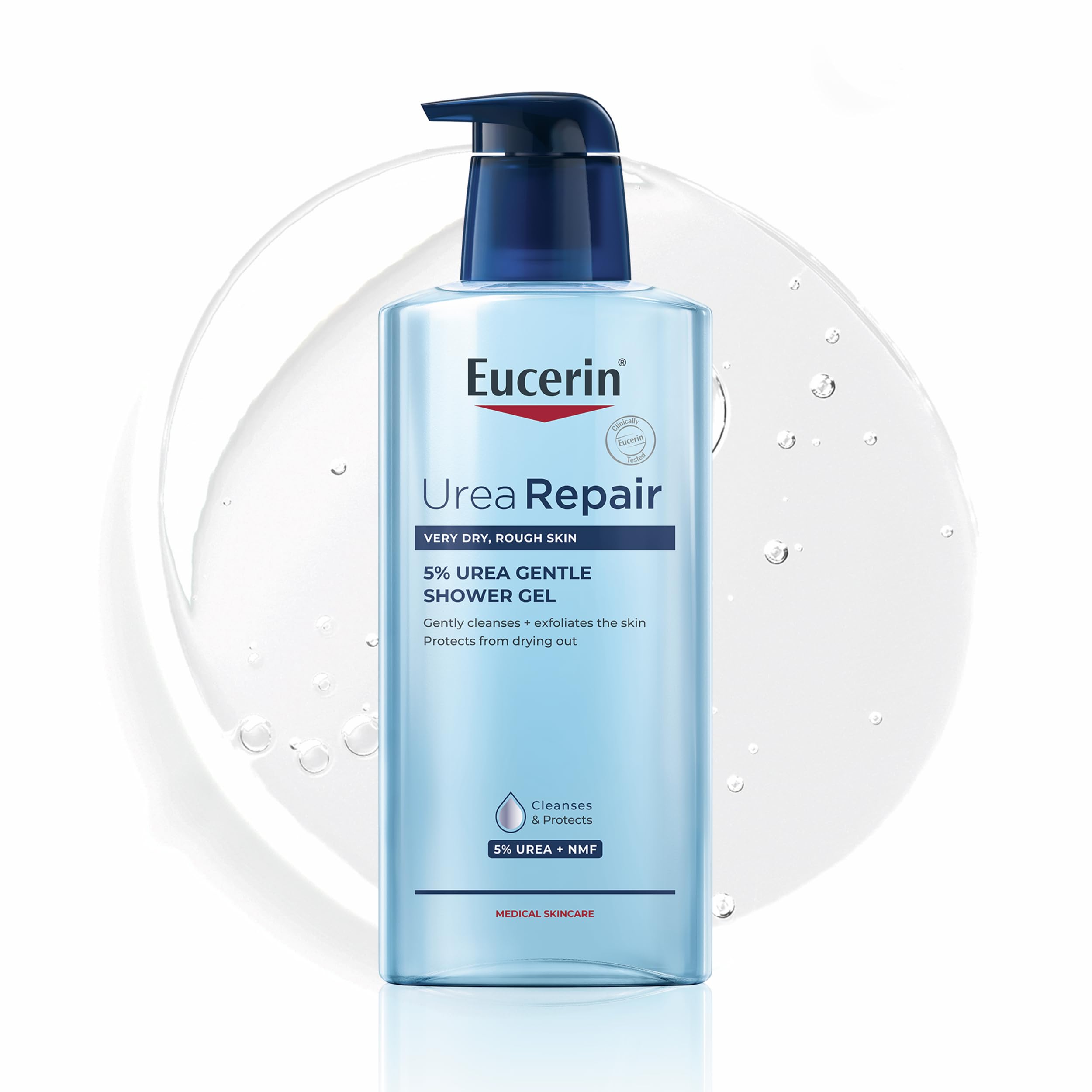 Eucerin UreaRepair 5% Urea Sanftes Duschgel 400ml, Feuchtigkeitsspendendes Duschgel