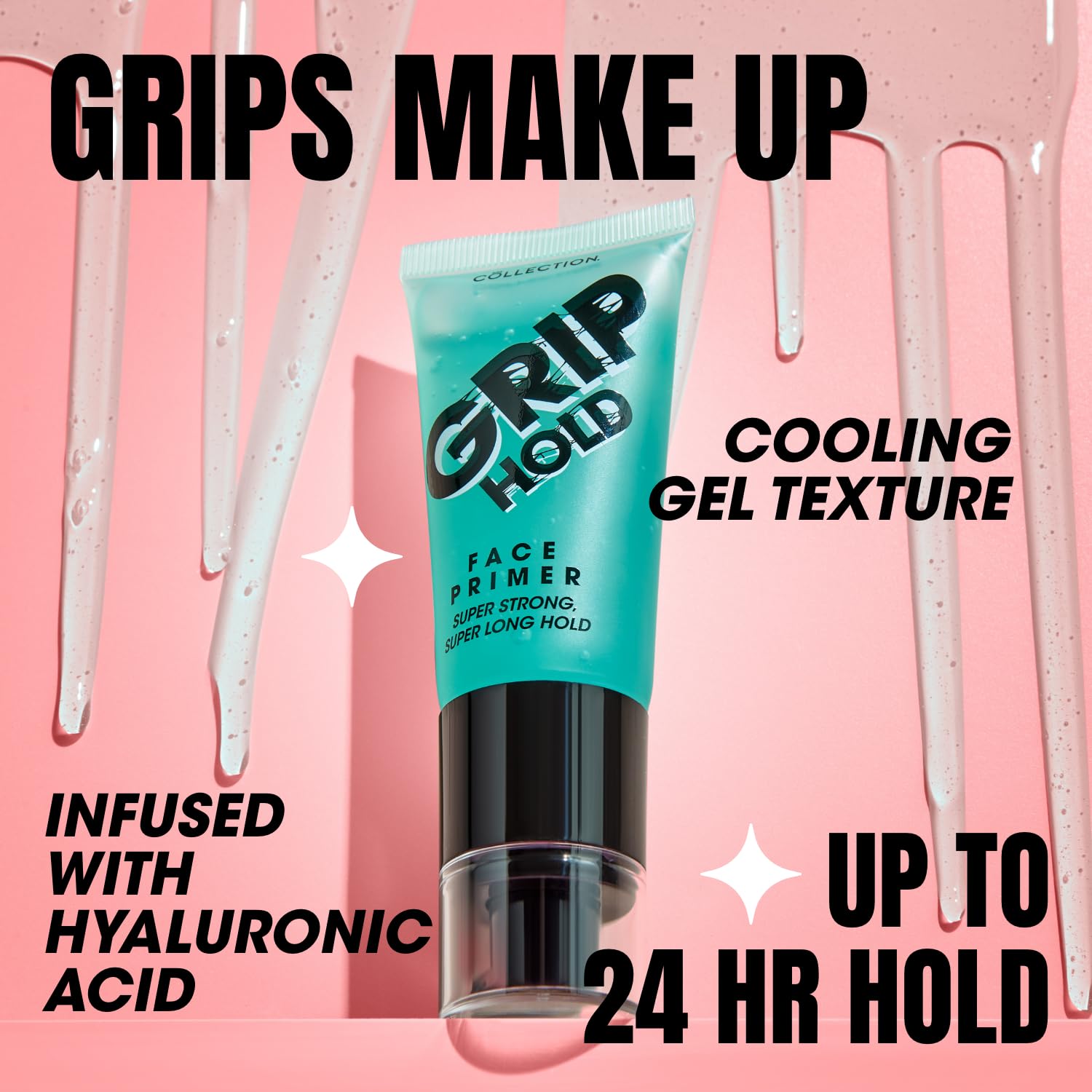 Collection Cosmetics Grip Hold Face Primer - Super Strong Sticky Base for 24 Hour Makeup Hold 4