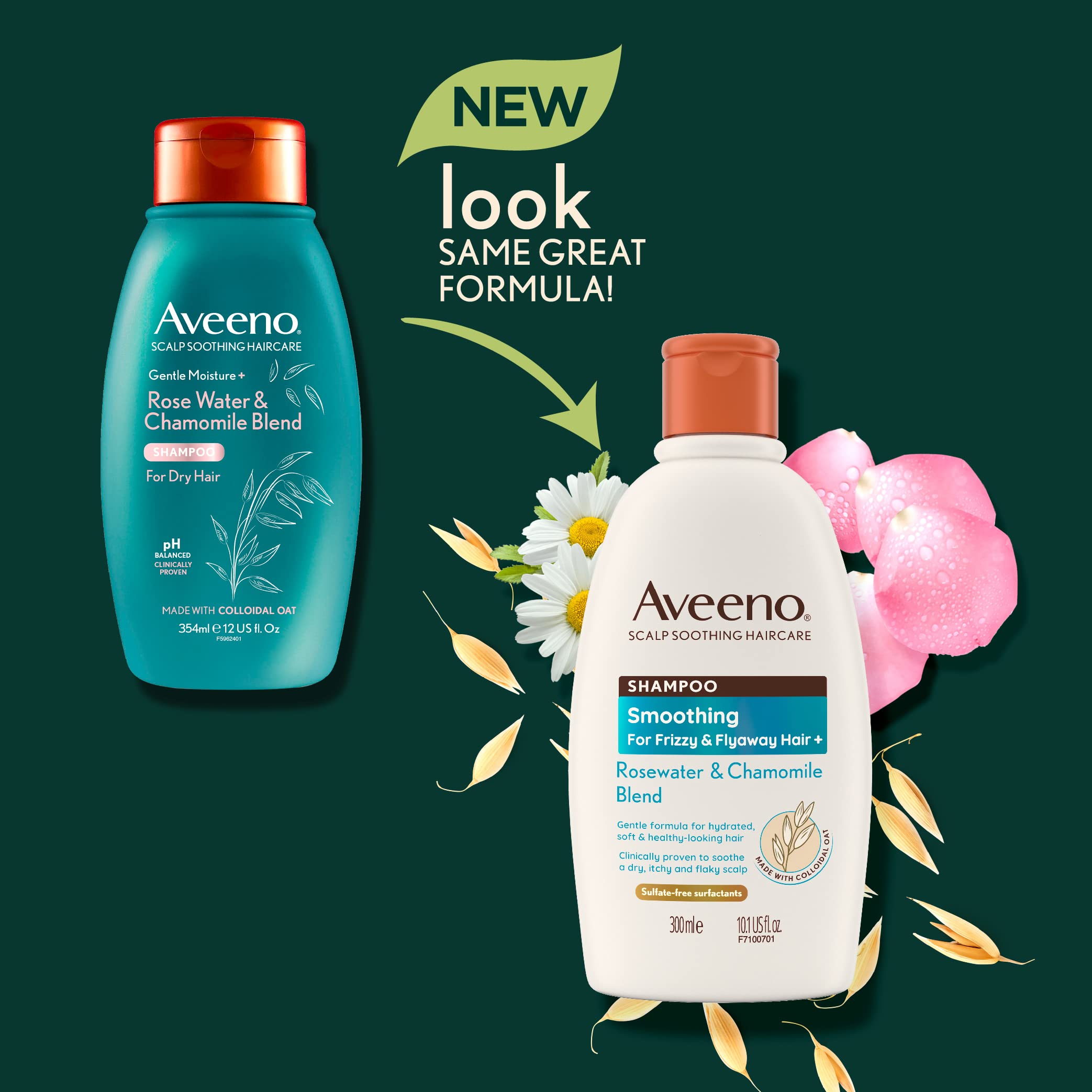 Aveeno Kopfhautberuhigender Haarconditioner, Rosenwasser &amp; Kamille 3