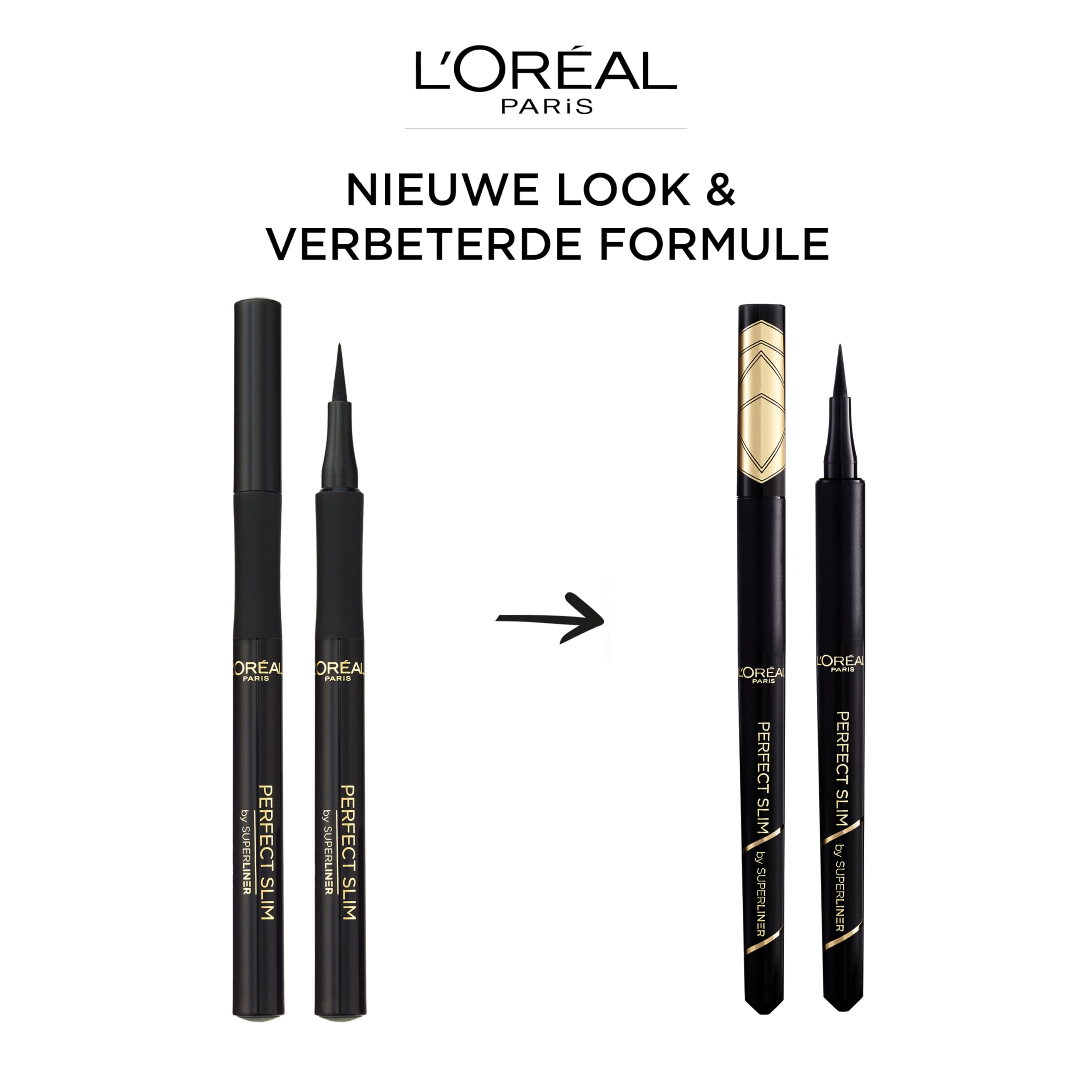 L'Oréal Paris Superliner Perfect Slim Flüssig-Eyeliner, langanhaltende, wischfeste Formel für einen intensiven Winged-Eye-Look, intensives Schwarz, präzise Applikationsspitze 7