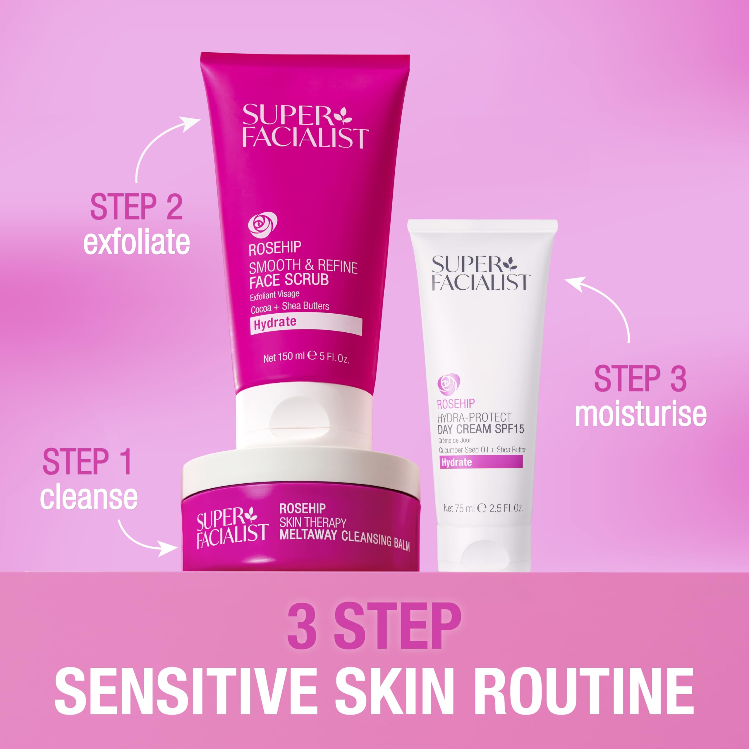 Super Facialist Rosehip Meltaway Cleansing Balm - Makeup Remover with Hyaluronic Acid 7