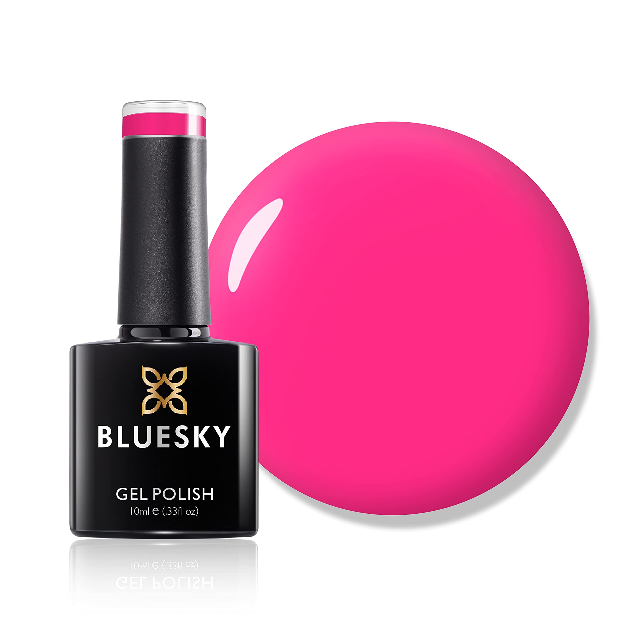 BLUESKY Gel Nail Polish - Shocking Pink Neon12, 10ml, Long Lasting & Chip Resistant