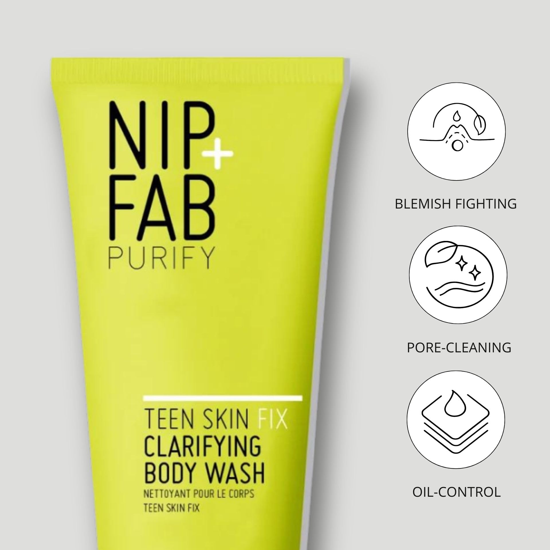 Nip+Fab Teen Skin Fix Klärendes Duschgel mit Salicylsäure und Wasabi 4