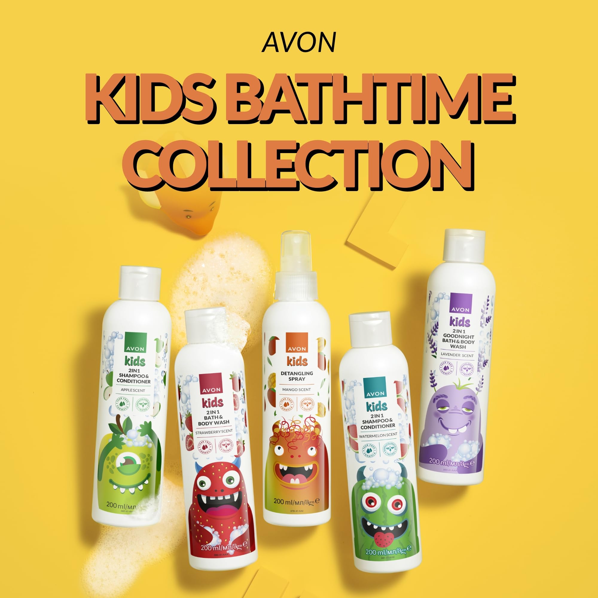 Avon Kids Little Monster Entwirrungsspray, spendet Feuchtigkeit und bändigt Knoten ohne Tränen, kinderfreundliches Haarpflegeprodukt, fruchtige Mango, 200 ml (2er-Pack) 4