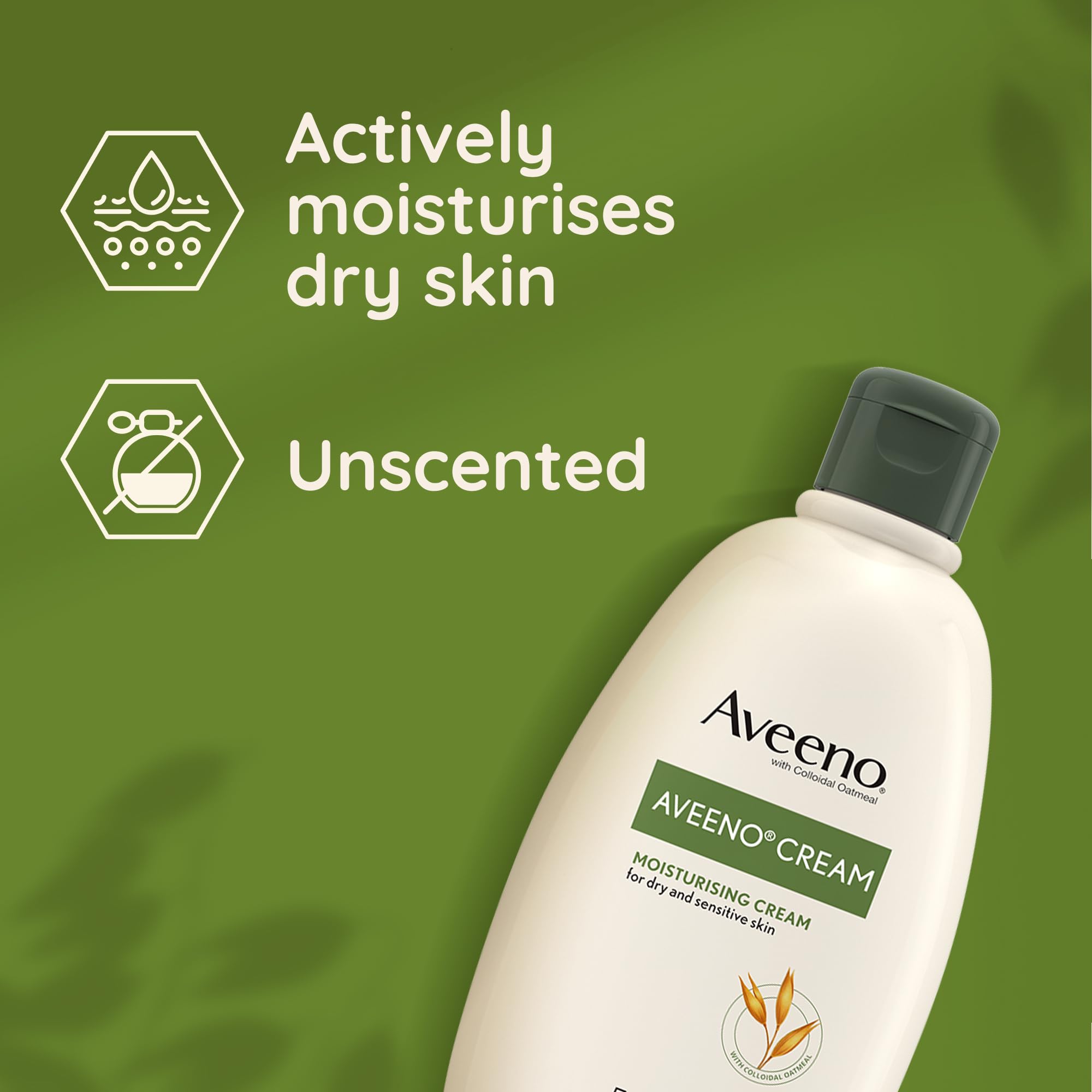 Aveeno Moisturising Cream for Dry, Sensitive Skin with Colloidal Oatmeal (500ml) 4
