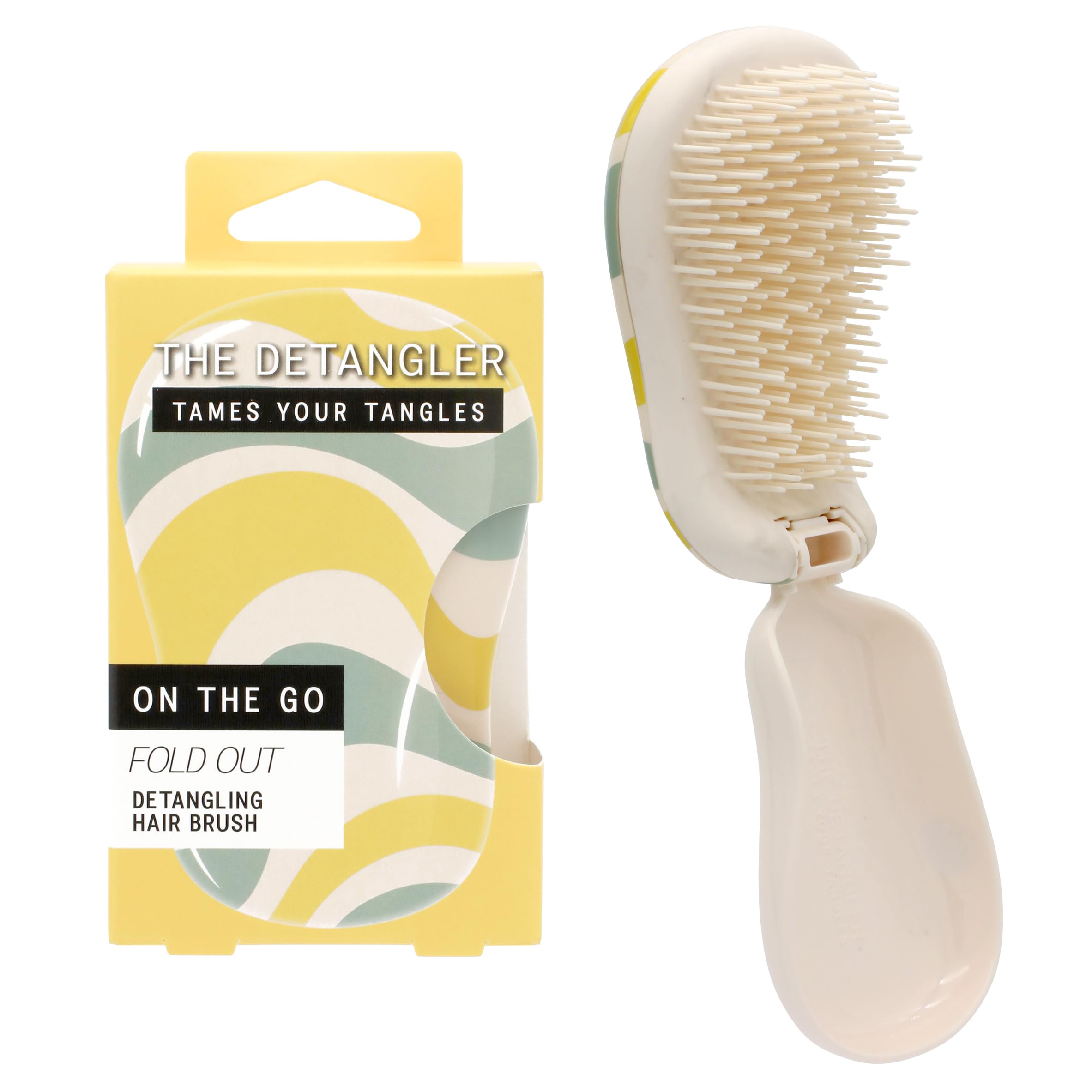 The Detangler On the Go Travel Detangling Hair Brush - Retro Swirl with 288 Pins