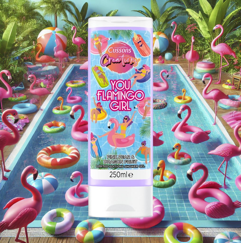 Cussons Creations You Flamingo Girl Shower Gel Body Wash, Floral Scent, 250ml