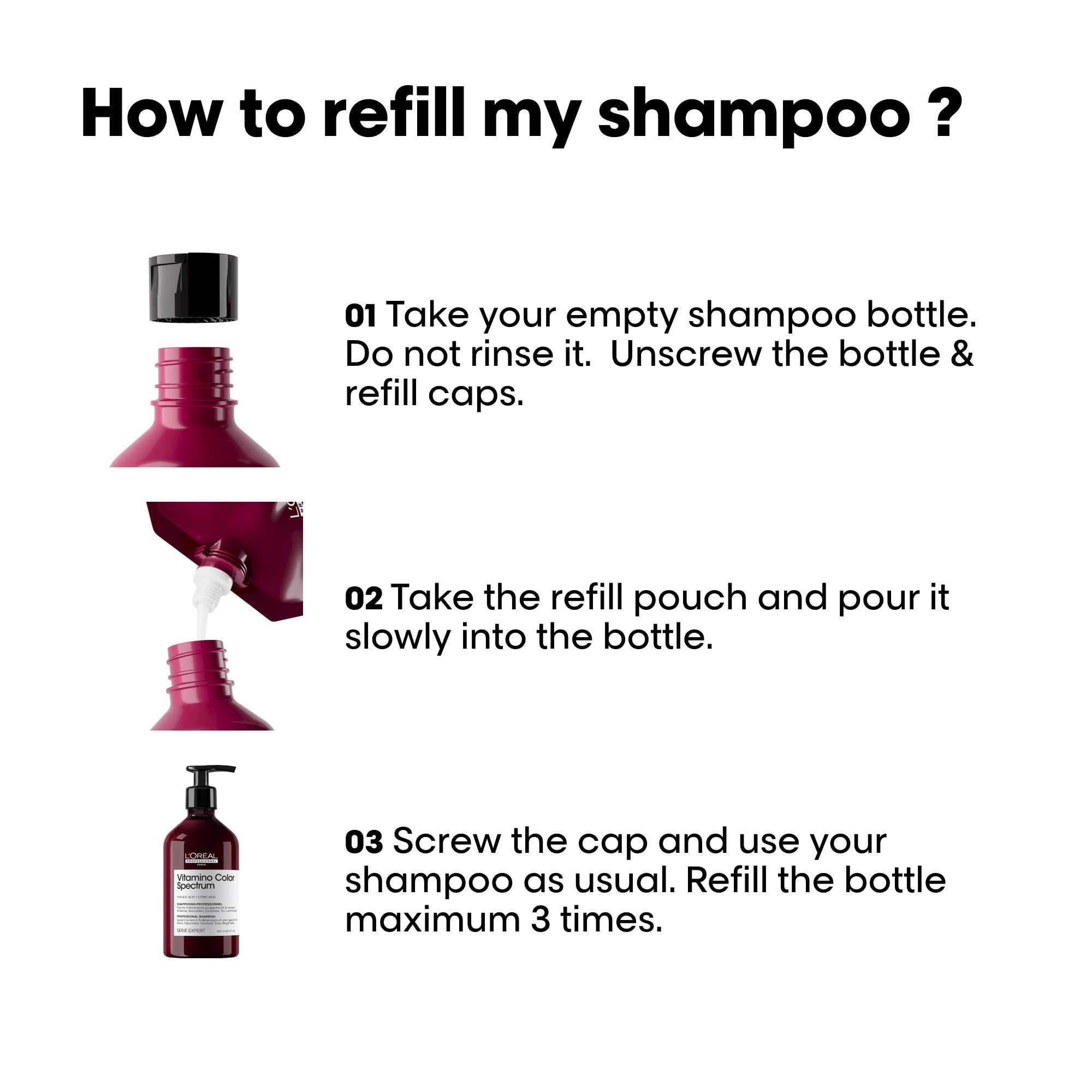 L'Oréal Professionnel Vitamino Color Spectrum Sulphate Free Shampoo for Coloured Hair 3