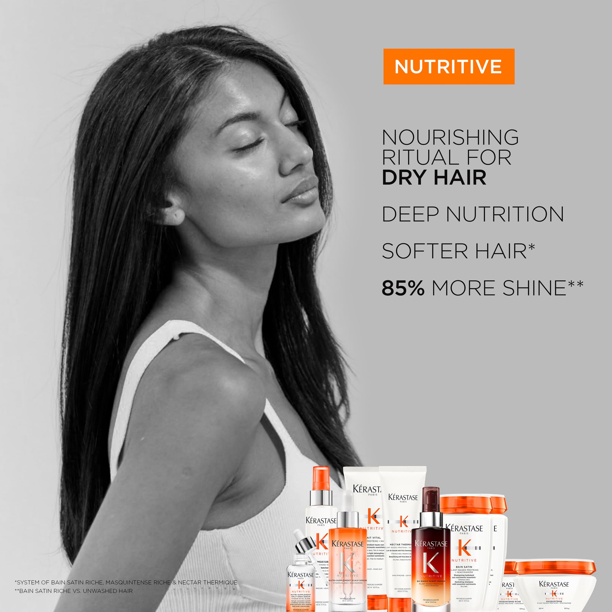 Kérastase Nutritive Gentle Hydrating Shampoo for Dry Hair, Nourishing Formula 7