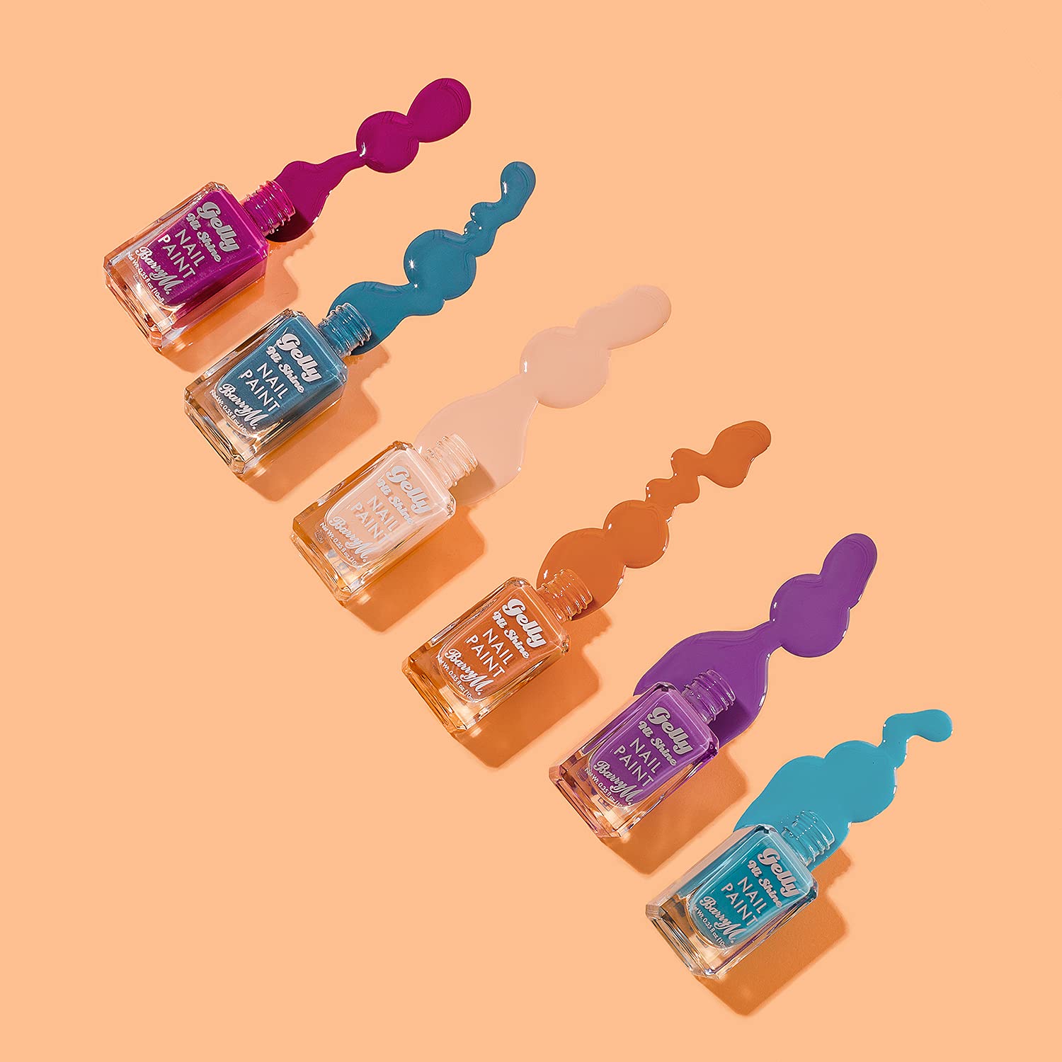 Barry M Gelly Hi Shine Nail Paint - Aqua Berry Pie, High Gloss, Vegan Formula, 10 Ml 4